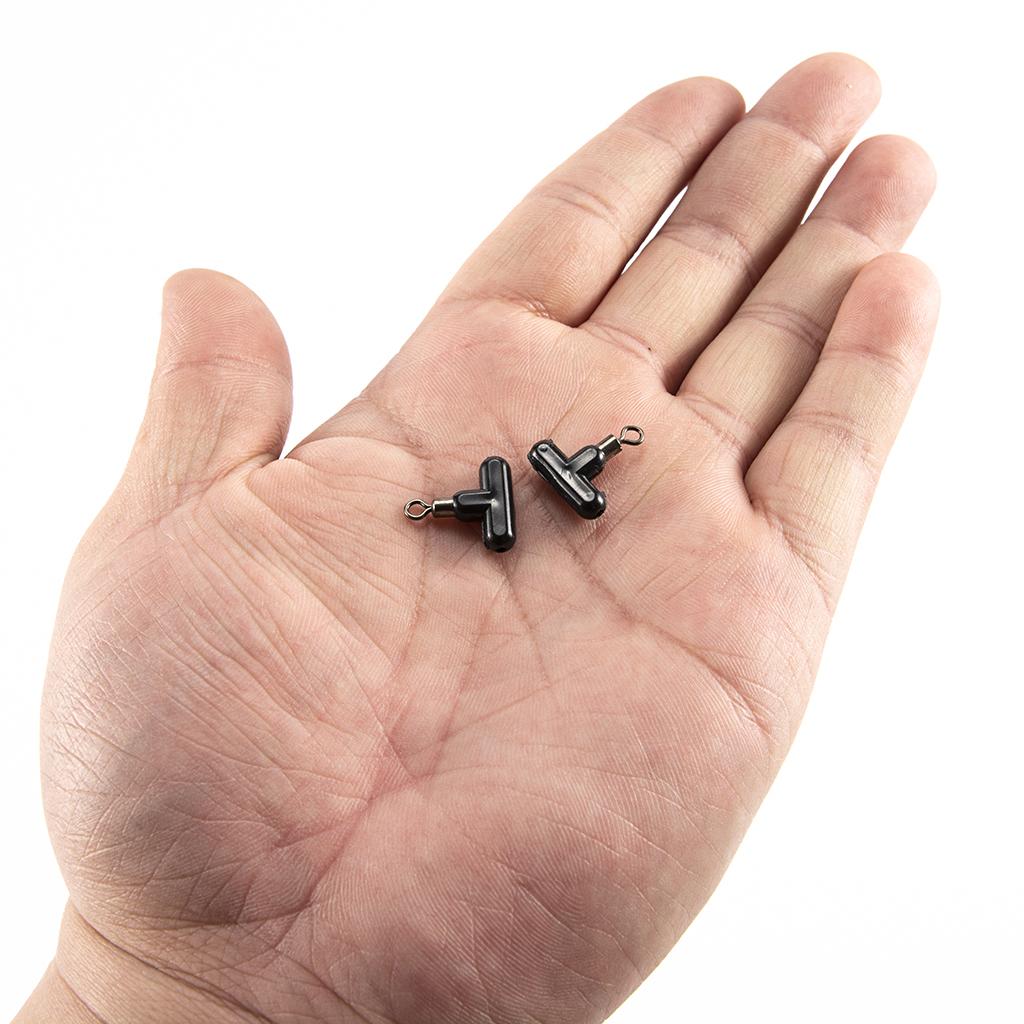 10PCS Heavy Duty Fishing Sinker Slider Triangle Snap Connector Finder Black