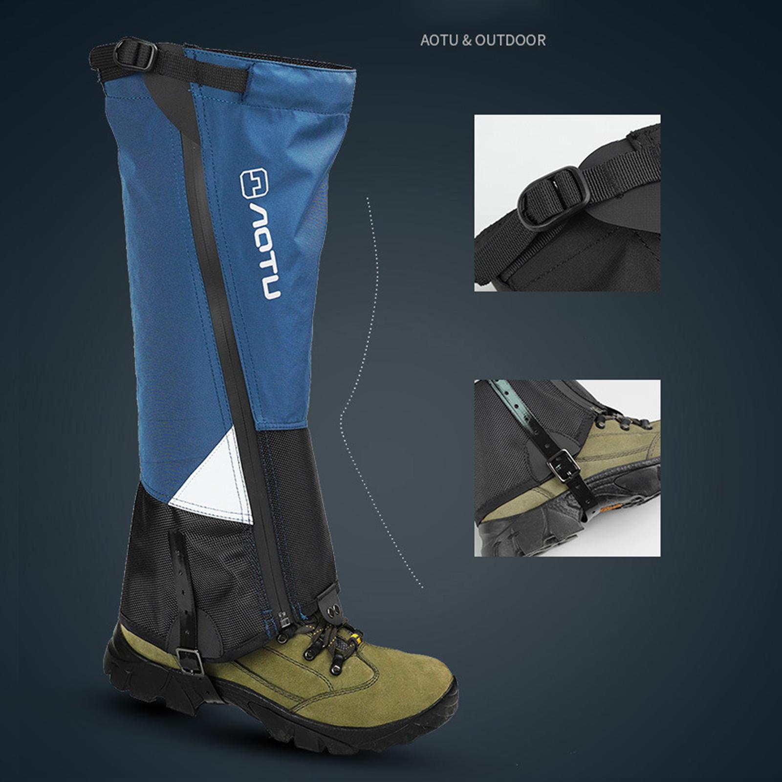 Leg Gaiters Waterproof Reflective Strips for Hunting Hiking  Sports Blue