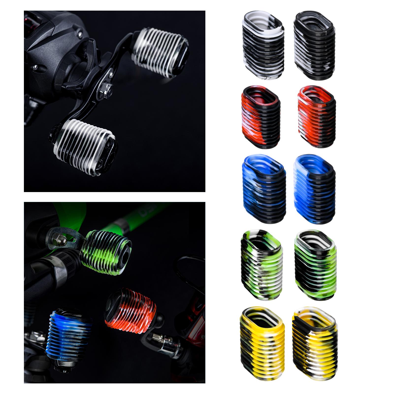 Durable Fishing Reel Handle Grips Baitcaster Knob Covers Fishing Accessory Black