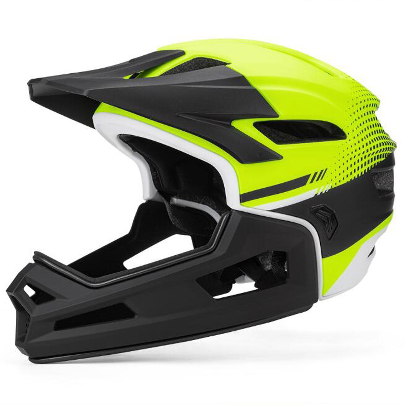 Full Face Bike Helmet Fluorescent Yellow