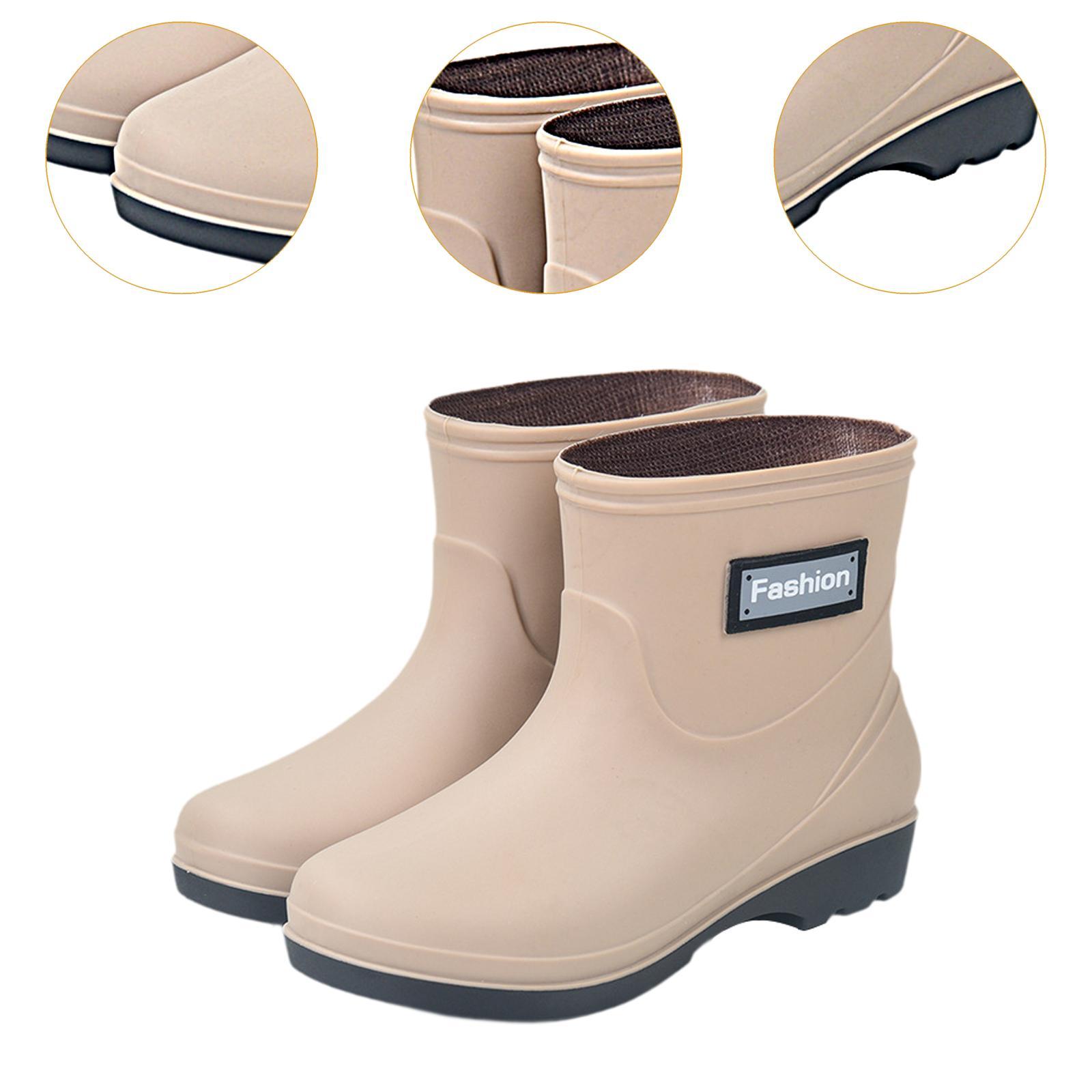 Rain Boots Waterproof Trendy Nonslip Rainboots for Backpacking Fishing Girls
