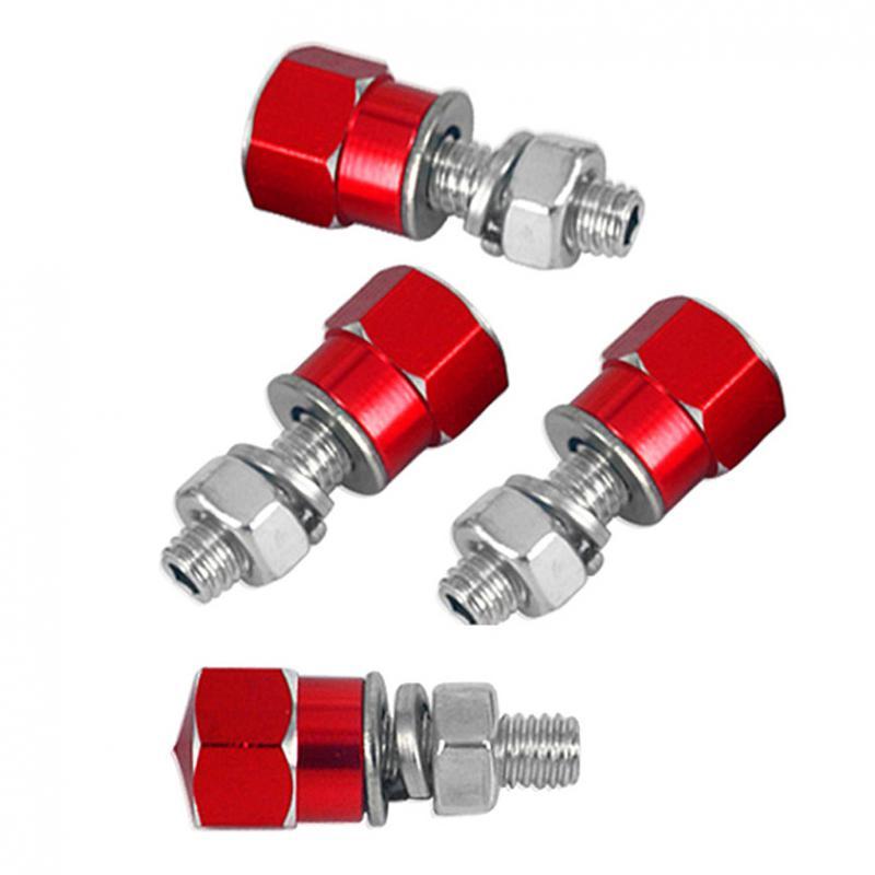 4pcs Aluminium Motorcycle License Plate Frame Fasteners/Bolts/Screws Red