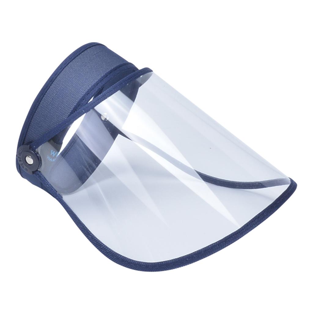 Unisex Transparent Anti-wind Dustproof Face Cover Protective Cap Dark Blue