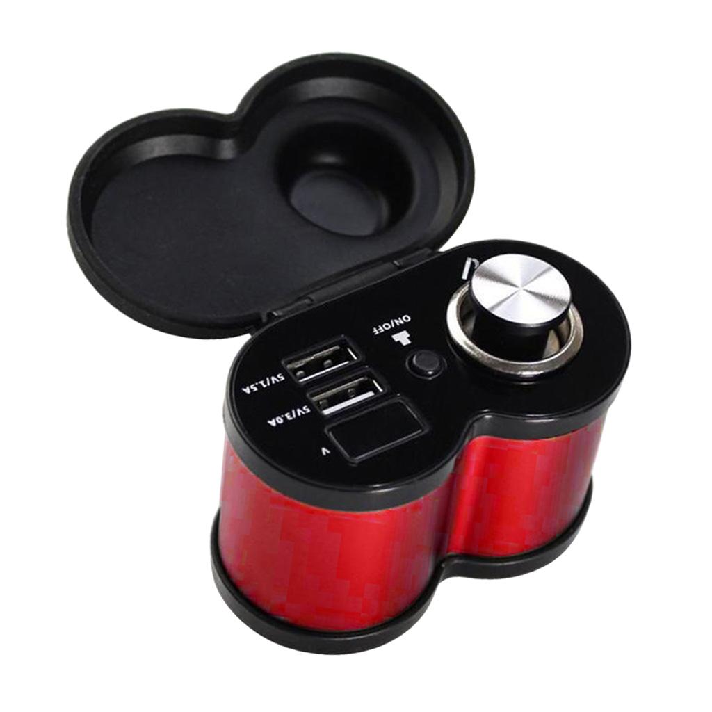 12V Motorcycle Car Charger Dual USB Cigarette Lighter Socket Mobile Phone