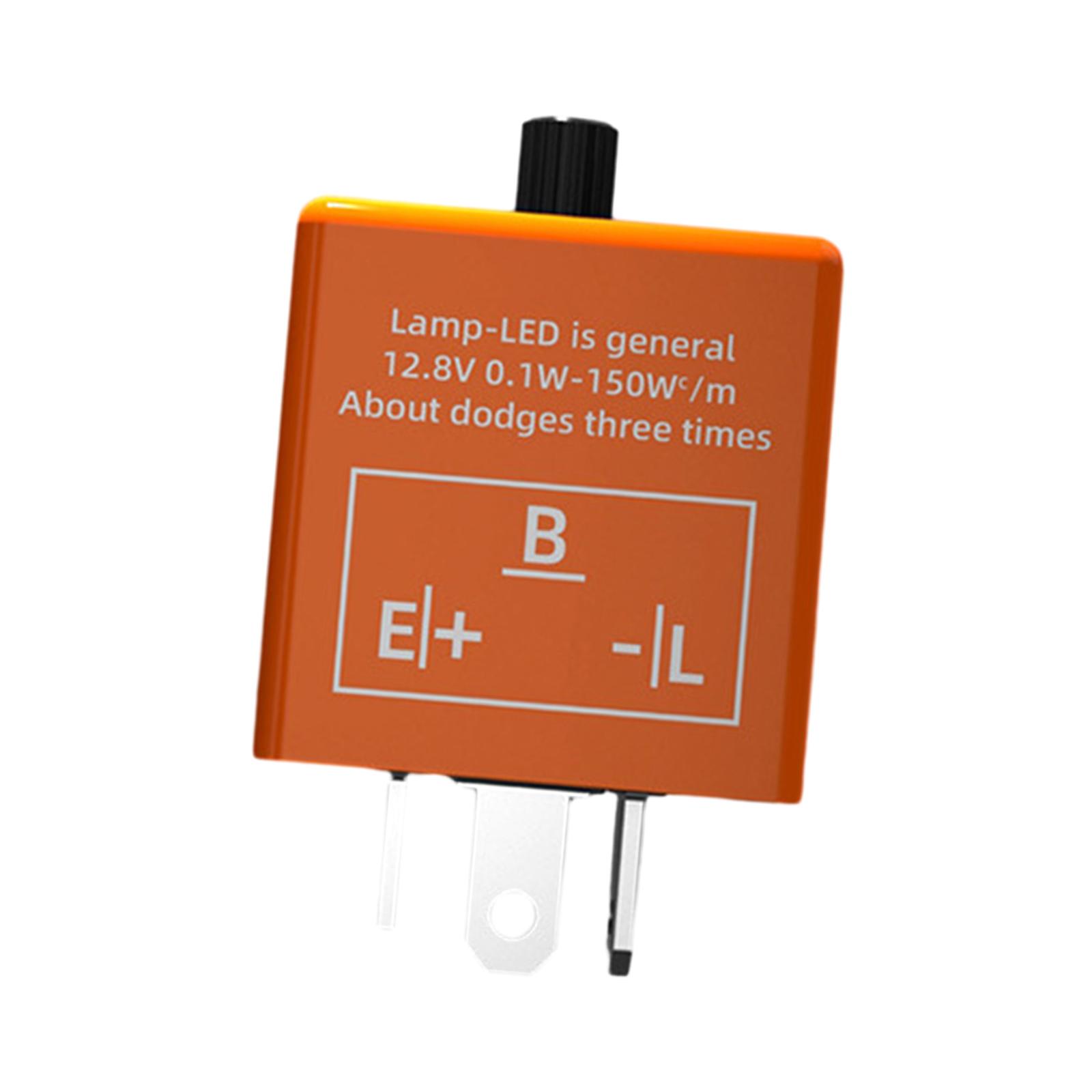 3 Pin 12V LED Flashing Relay Flasher Relay Waterproof Professional Universal