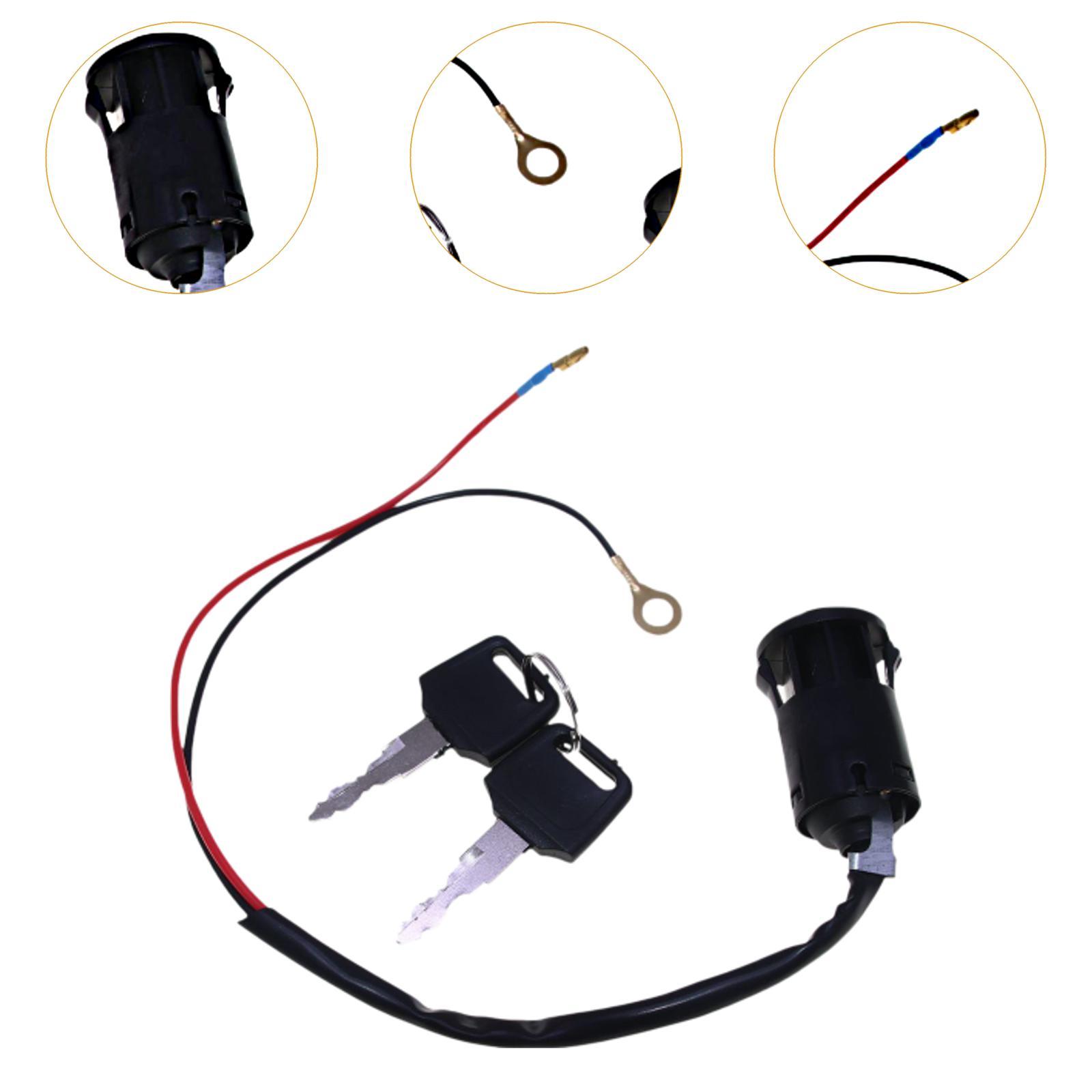 2 Wire Ignition Switch Key Set Vehicle Accessories Starter Switch Assembly