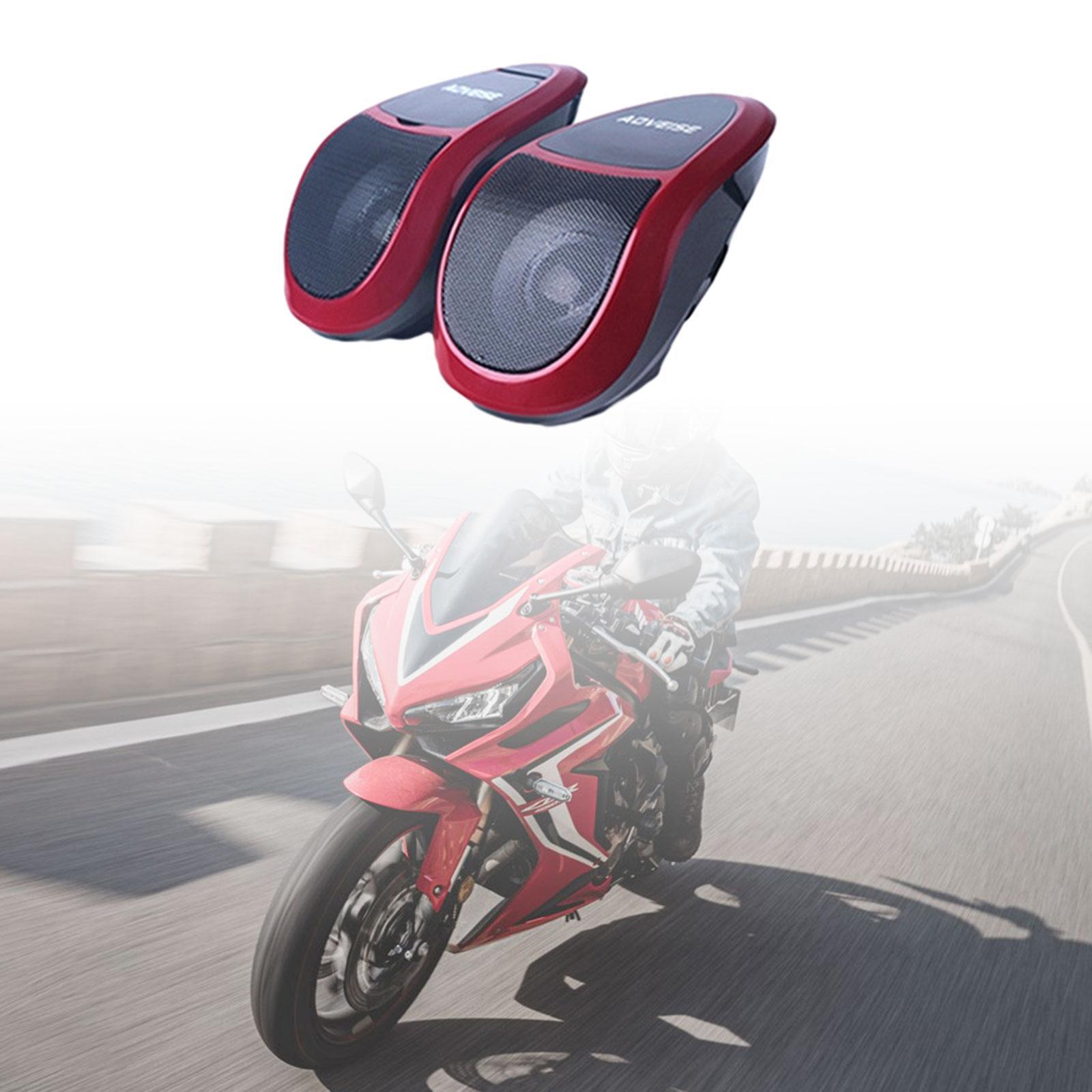 2x Motorcycle Audio System FM Radio Replace Loudspeakers Universal Practical