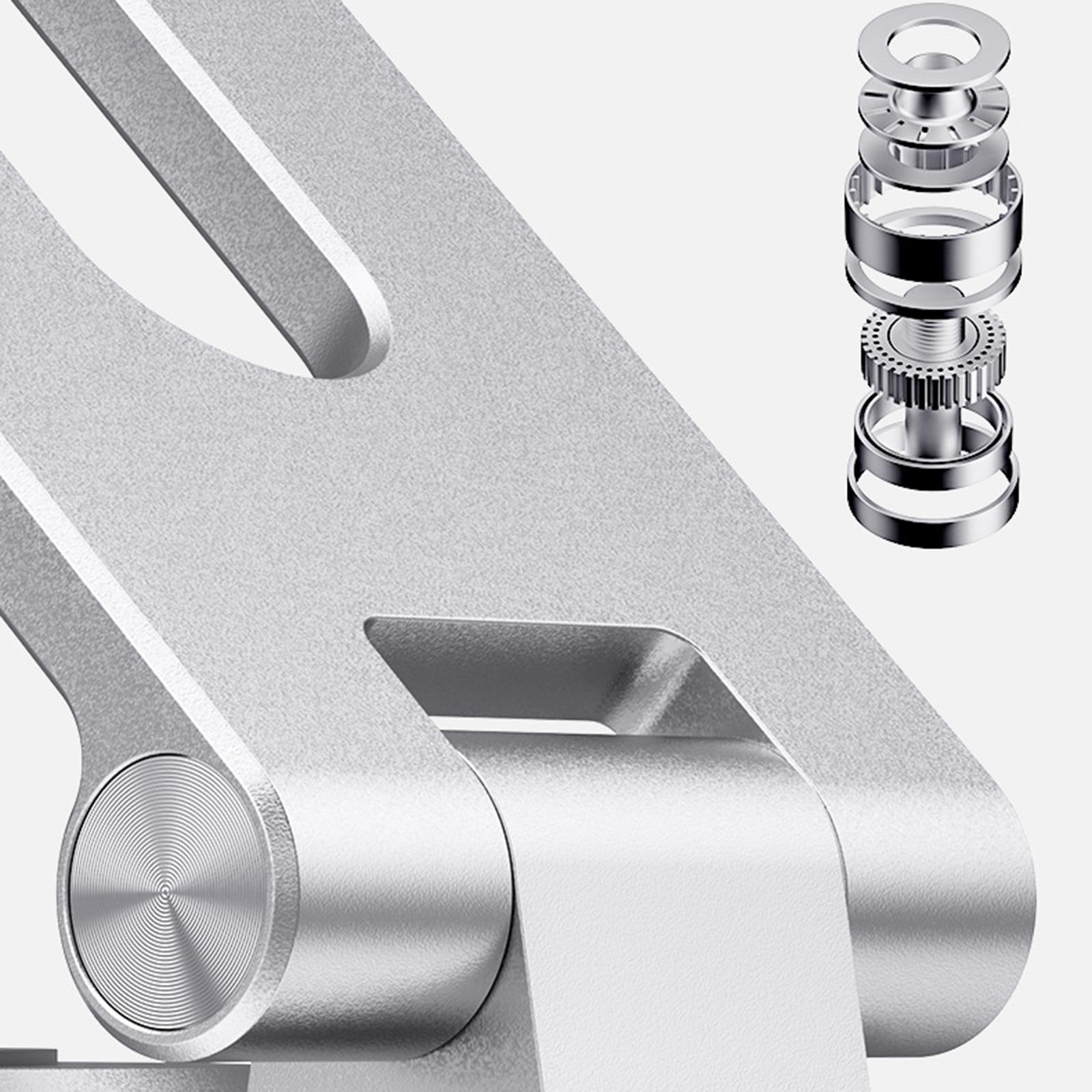 Adjustable Laptop Stand Lightweight Multi-Angle Silver Non-Slip for Desktop