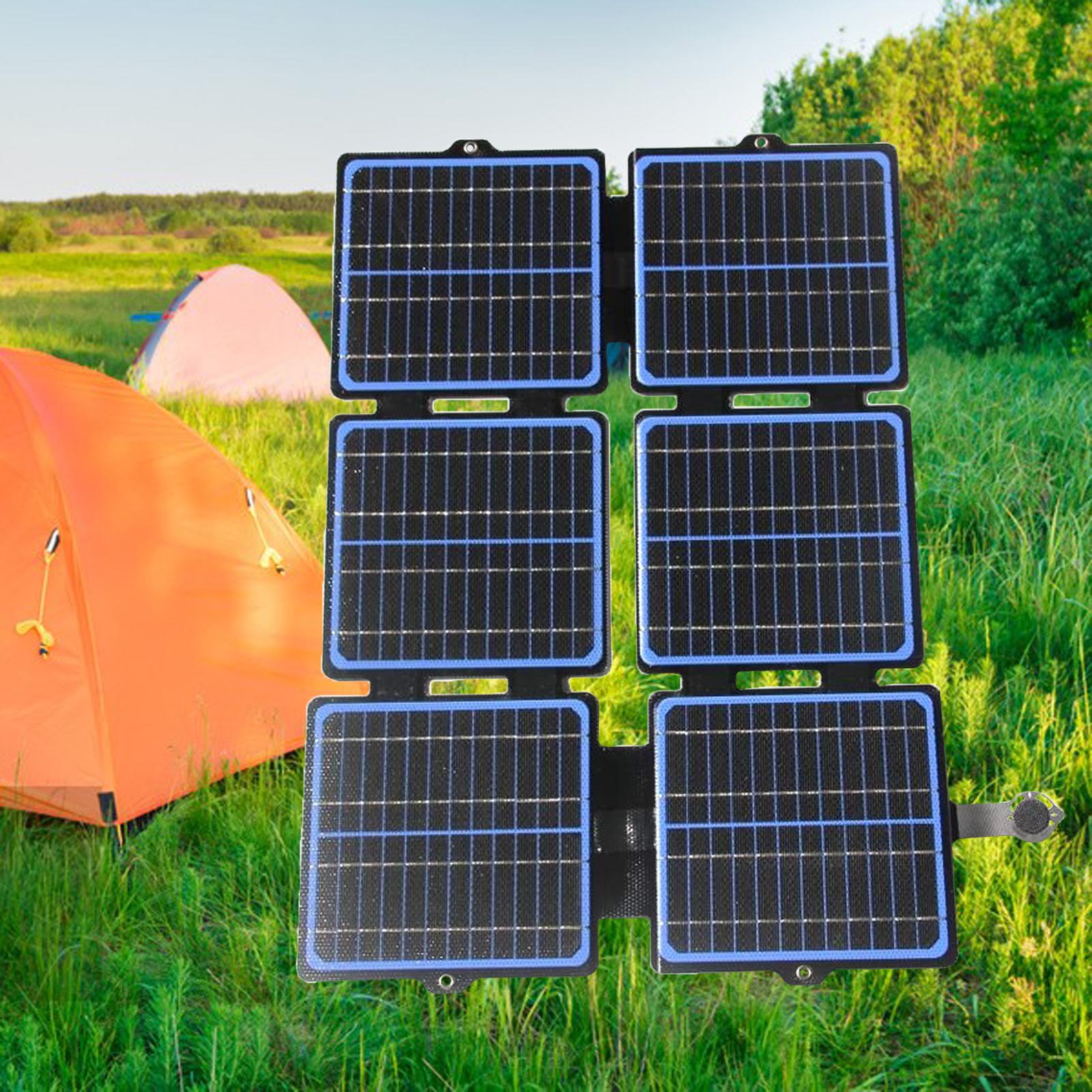 IPX6 Waterproof Solar Charger 30W 5V/12V Charging Panels Camera Laptop