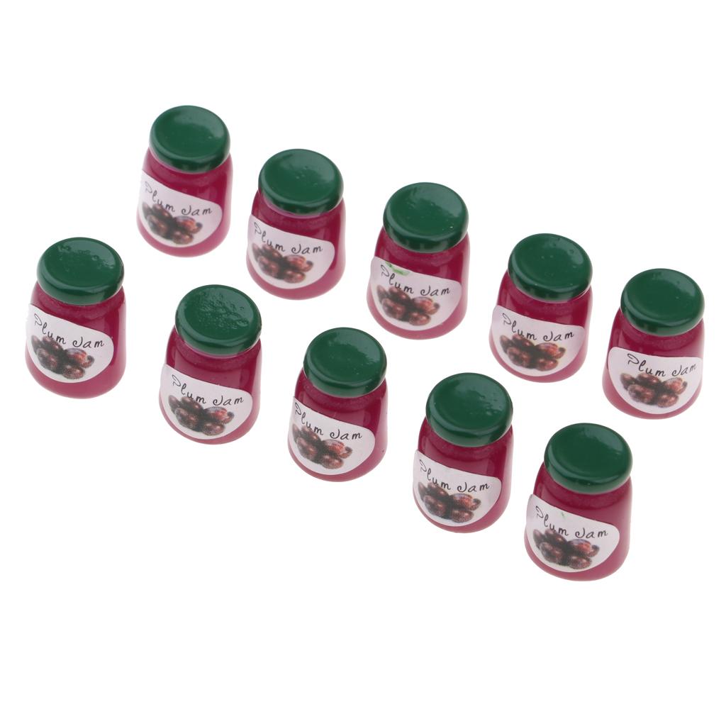 1/12 Dollhouse Miniature Plum Jam Bottles Groceries Food Kitchen Accessories