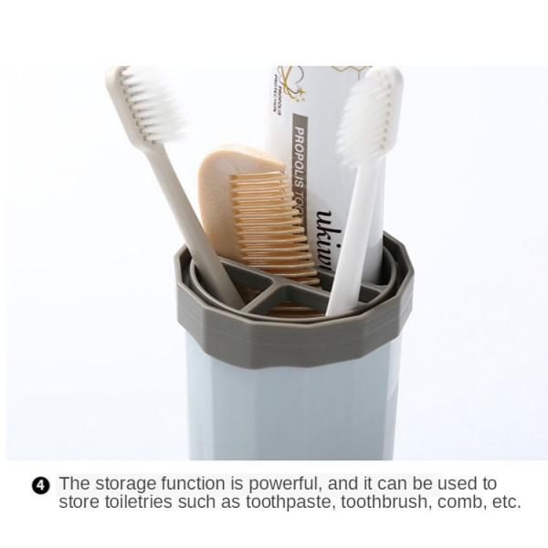 Travel Toiletry Cup Toothbrush Toothpaste Set Outdoor Travel Container