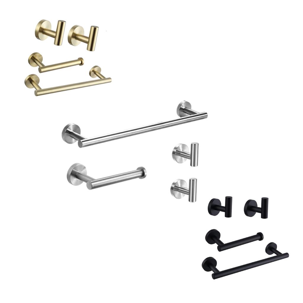 Industrial Towel Rack Towel Bar Fixture Set Bath Towel Holder Hanger Black