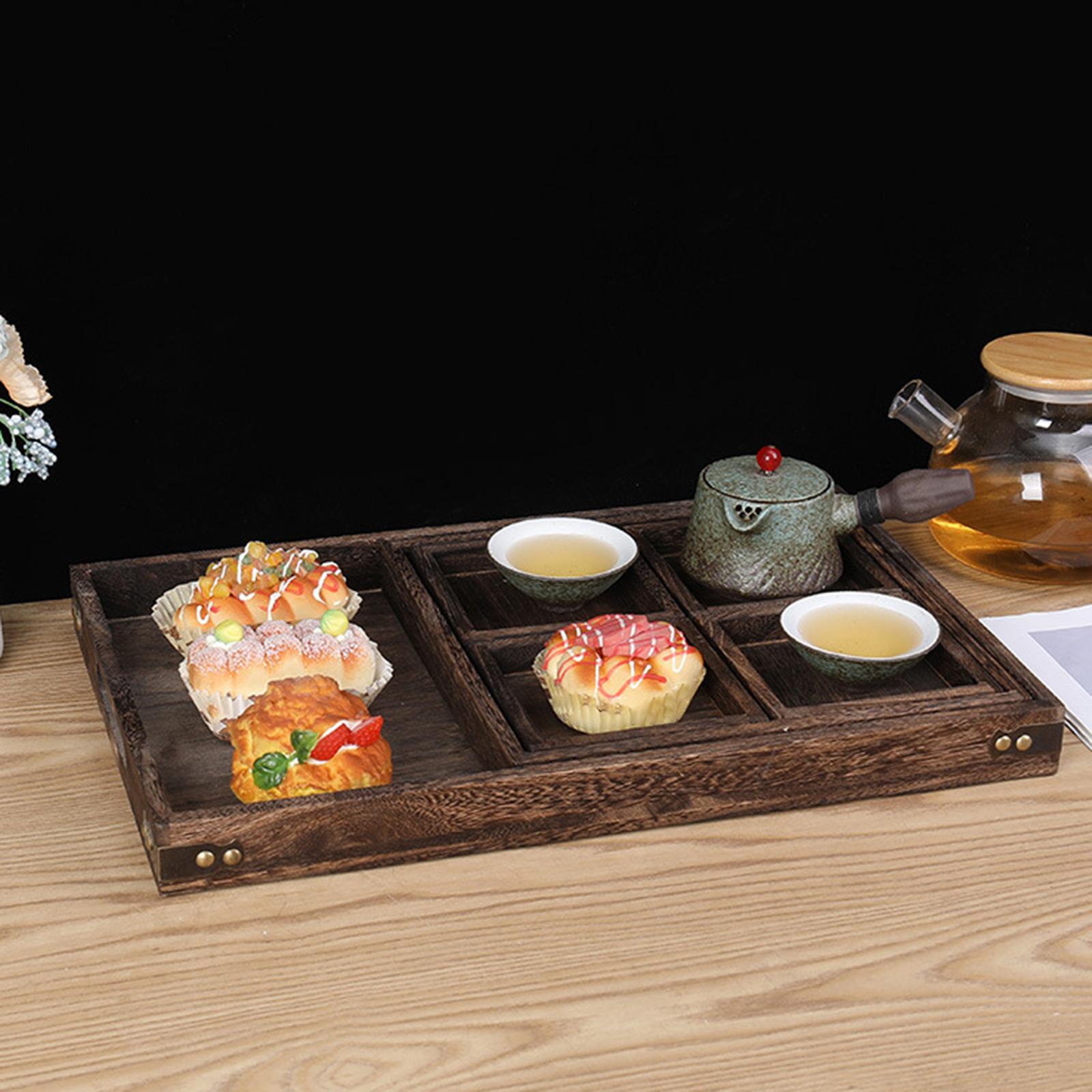 2Pcs Multi Purpose Serving Tray Cupcake Tray with Handle