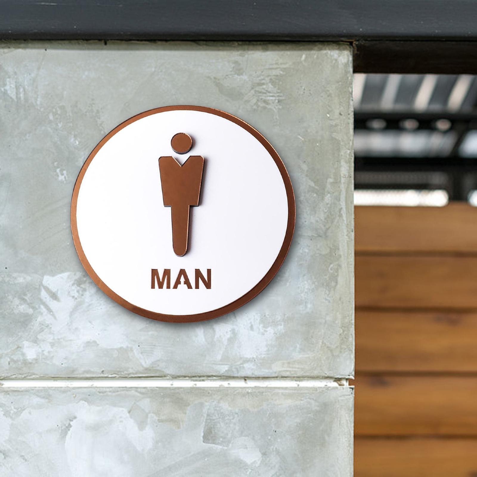 Toilet Sign Chic Bathroom Symbols for Home Bathing Establishments Restaurant Men