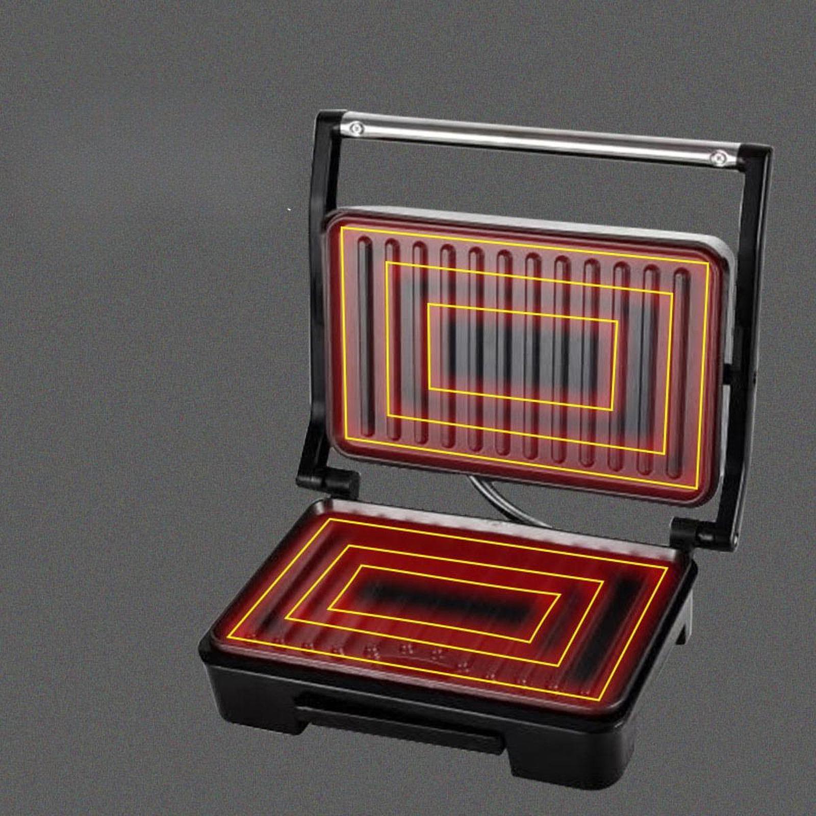 Panini Press Nonstick Coating Bread Baking Machine for Snacks Cheese Burgers