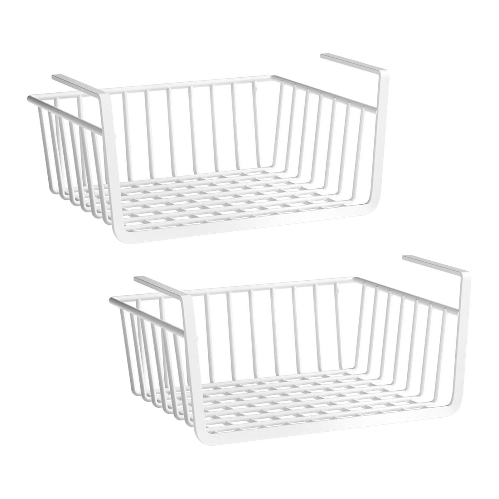 Under Shelf Basket Space Saving Hanging Basket for Bookshelf Cupboard Office