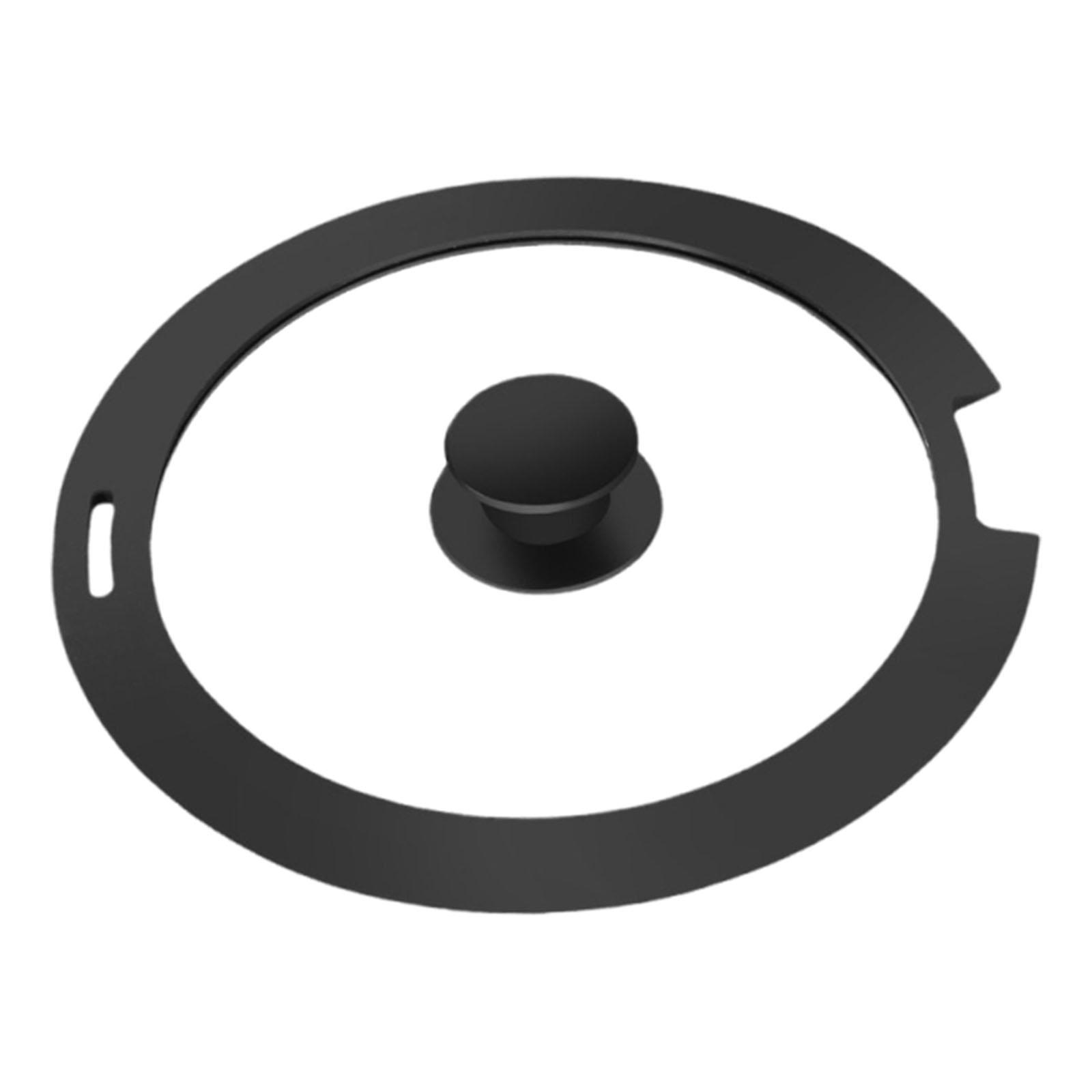 Glass Pot Lid Cover Black M