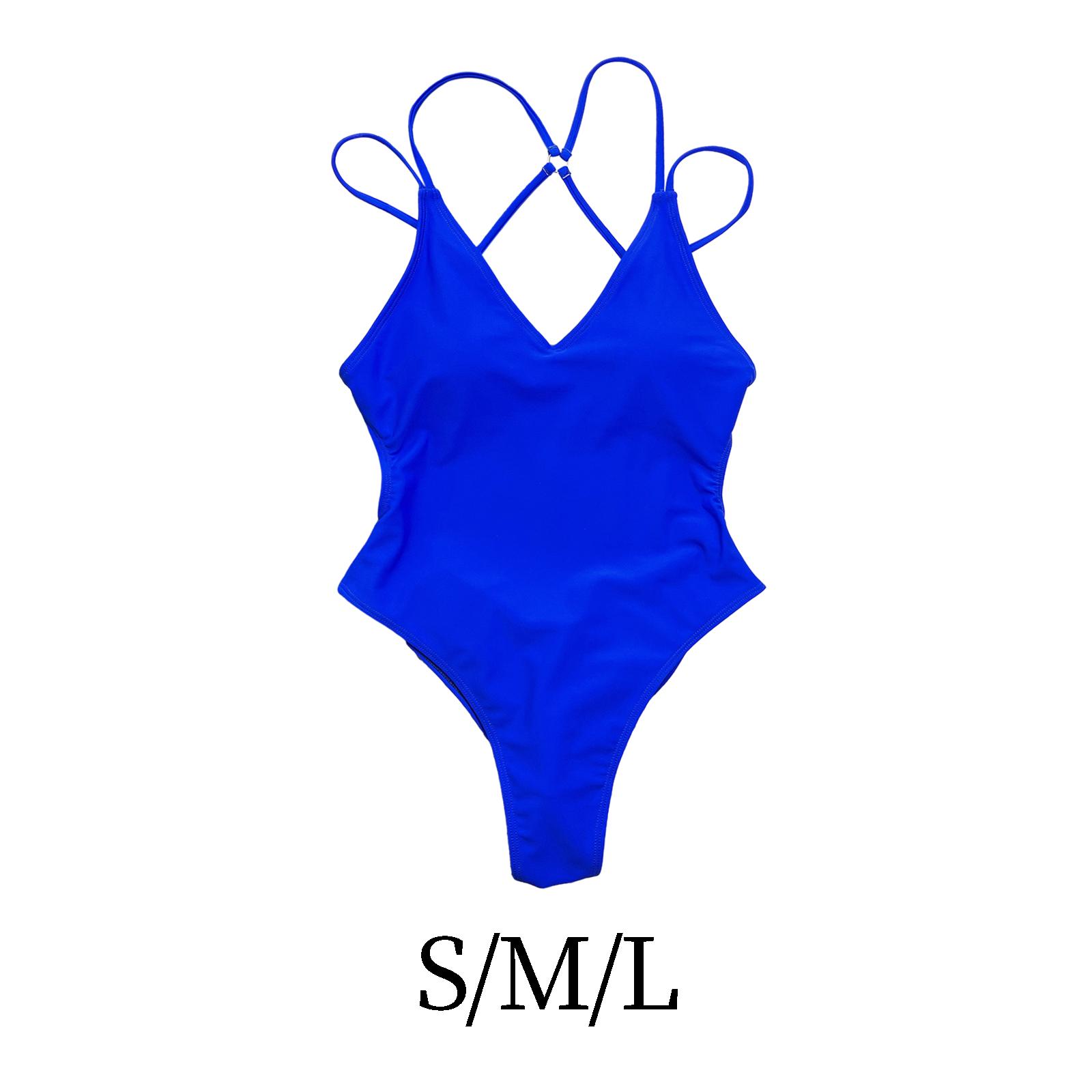 Monokinis Bathing Suit Halter Swimwear Summer Vacation Beach Women Swimsuits S