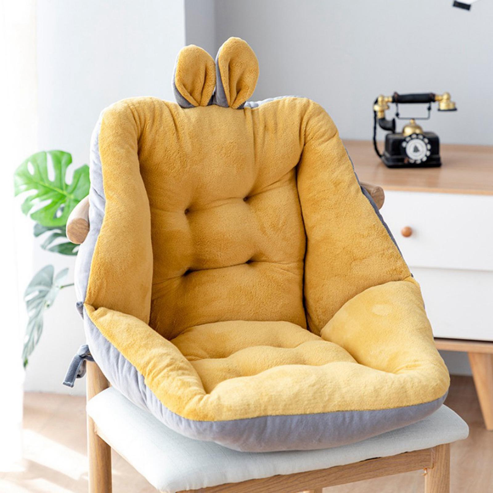 Chair Cushion Seat Patio Office Chair Seat Stuffed Cotton Cushion Yellow
