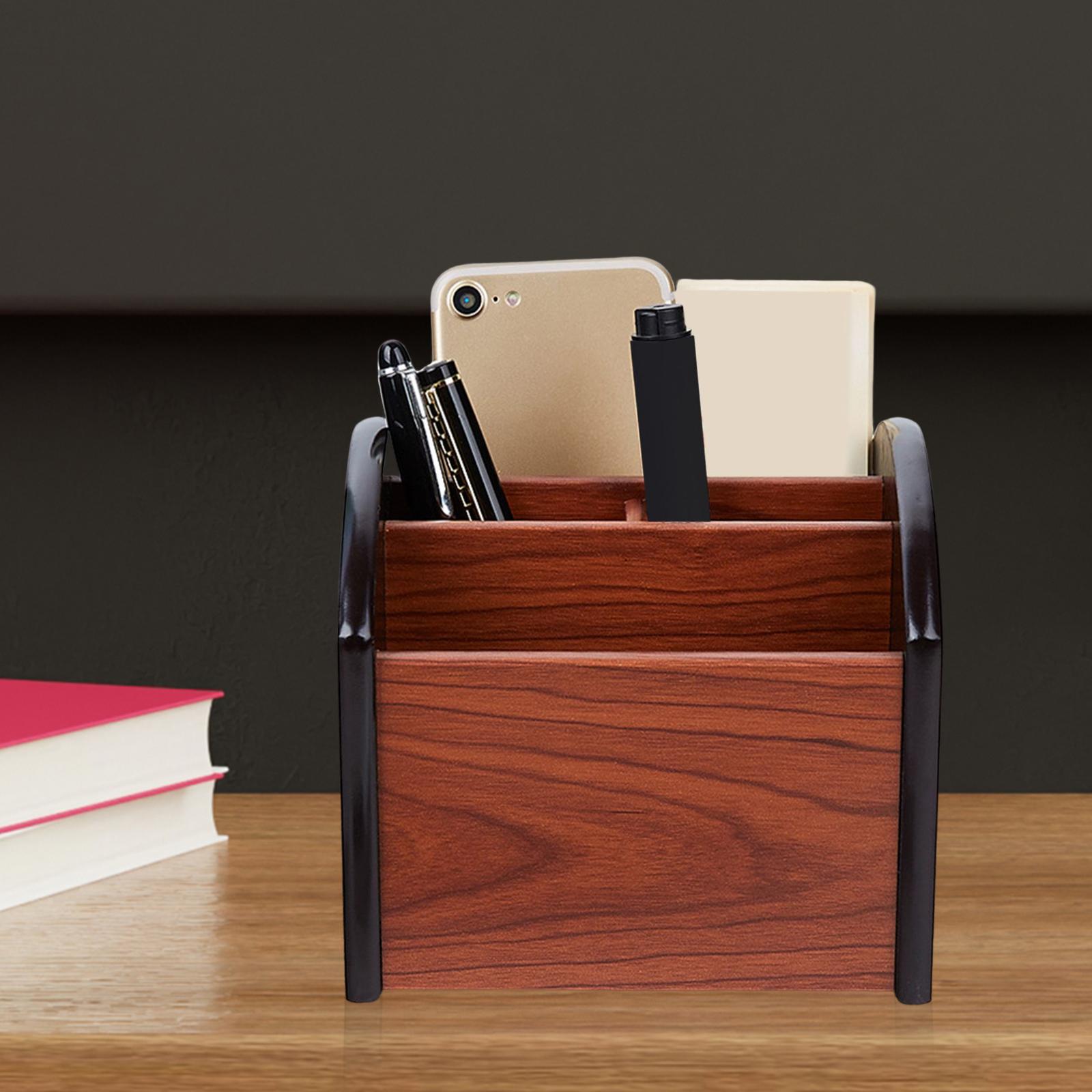 Wooden Desk Storage Organizer Multifunctional for Bedside Desktop End Table