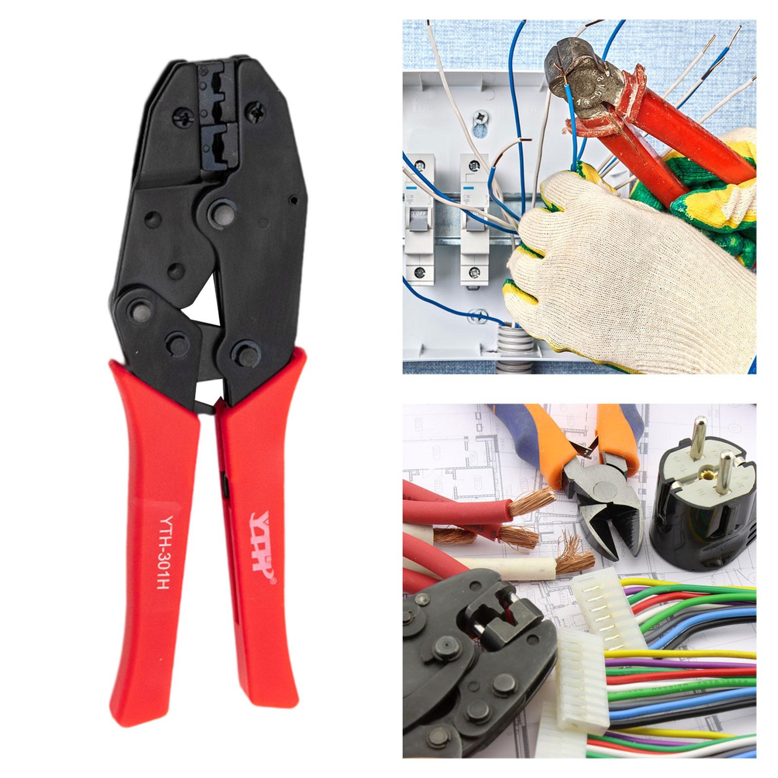 Ratchet Crimping Plier Wire Terminal Crimper Multifunctional Wire Crimp Tool YTH 301H