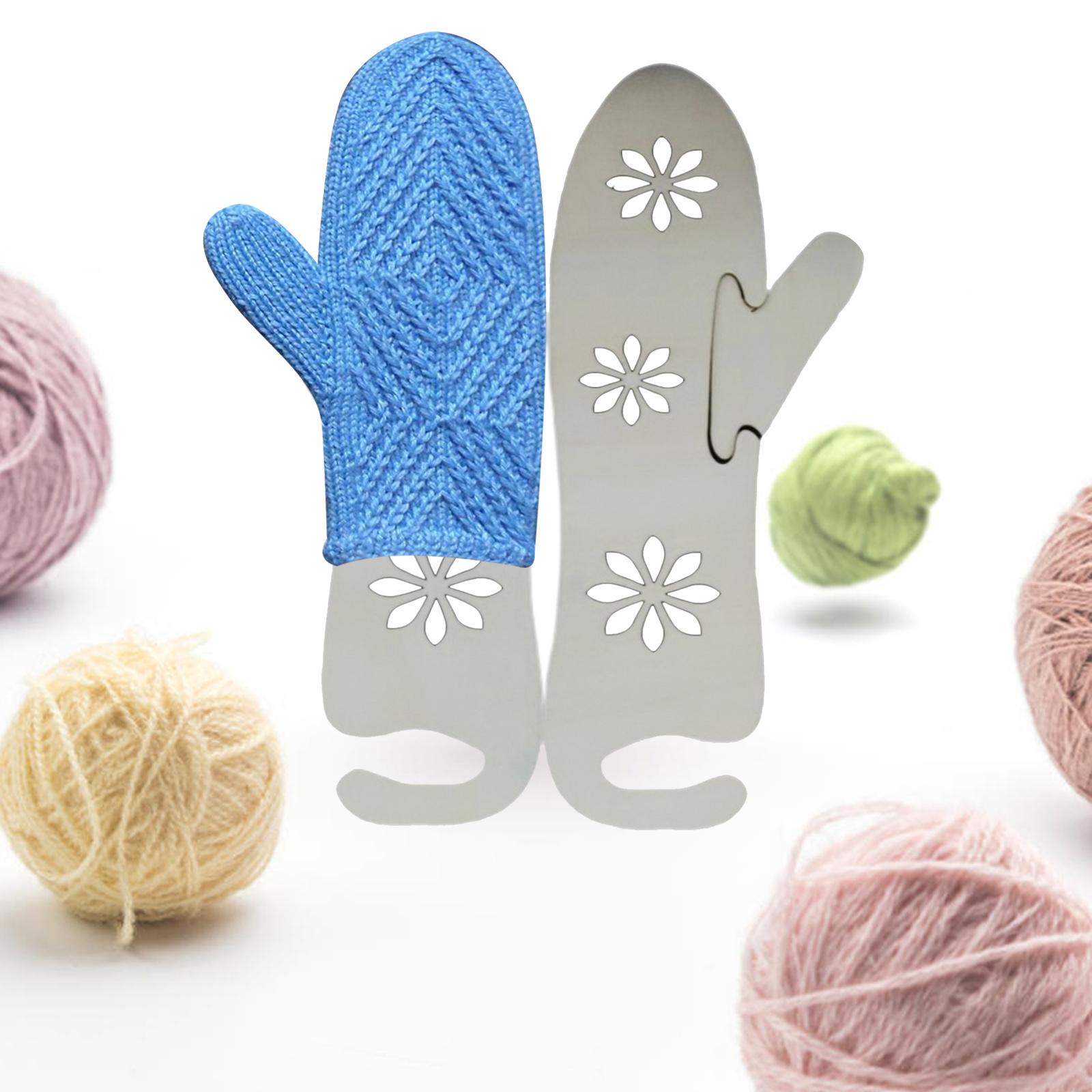 2 Pairs Mitten Blockers Display Hand Knitting Gloves Molds