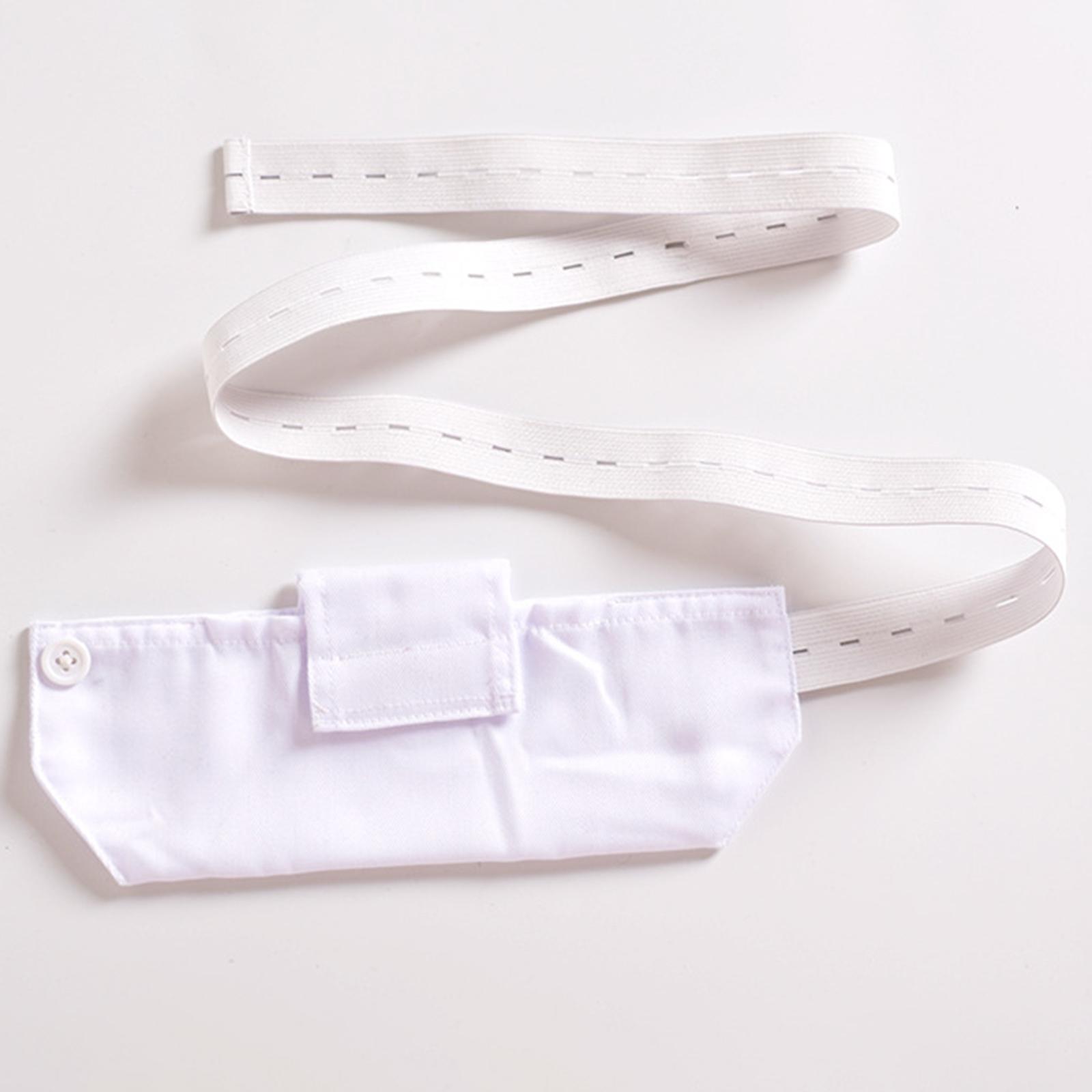 Peritoneal Dialysis Tube Belt Holder Adjustable Protection Belt with Bag White