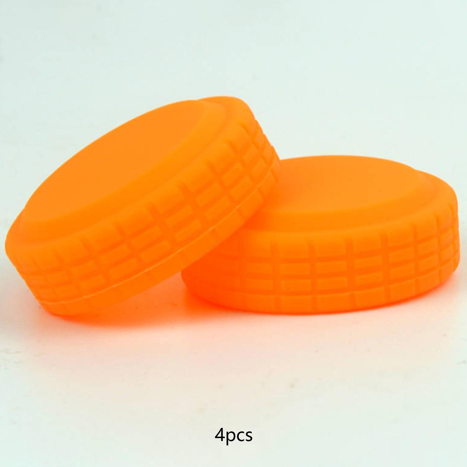 4Pcs Luggage Suitcase Wheel Cover Wheel Protection Low Noise Scratch Guard Orange