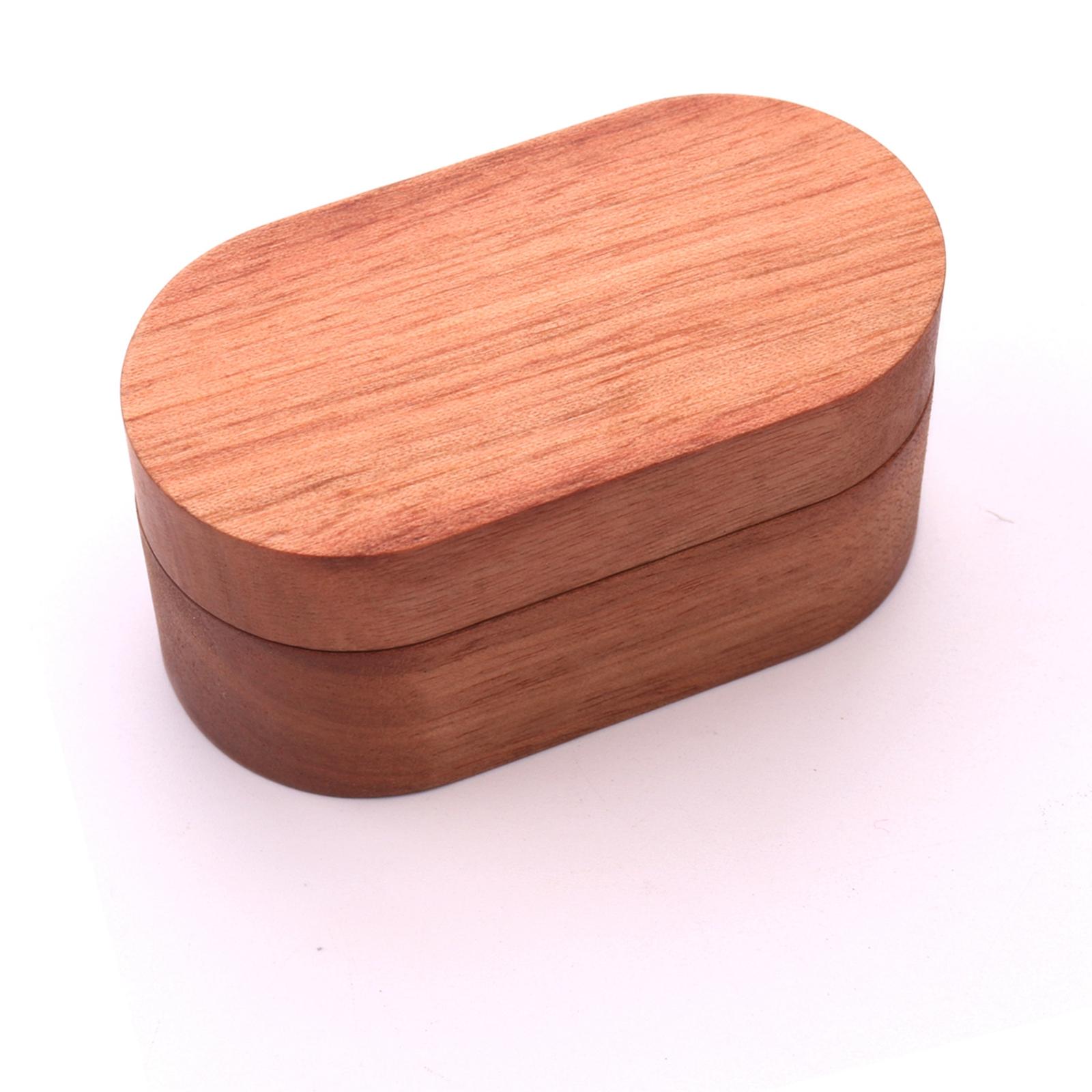 Wooden Guitar Pick Plectrum Storage Box Holder Case with 3 Picks