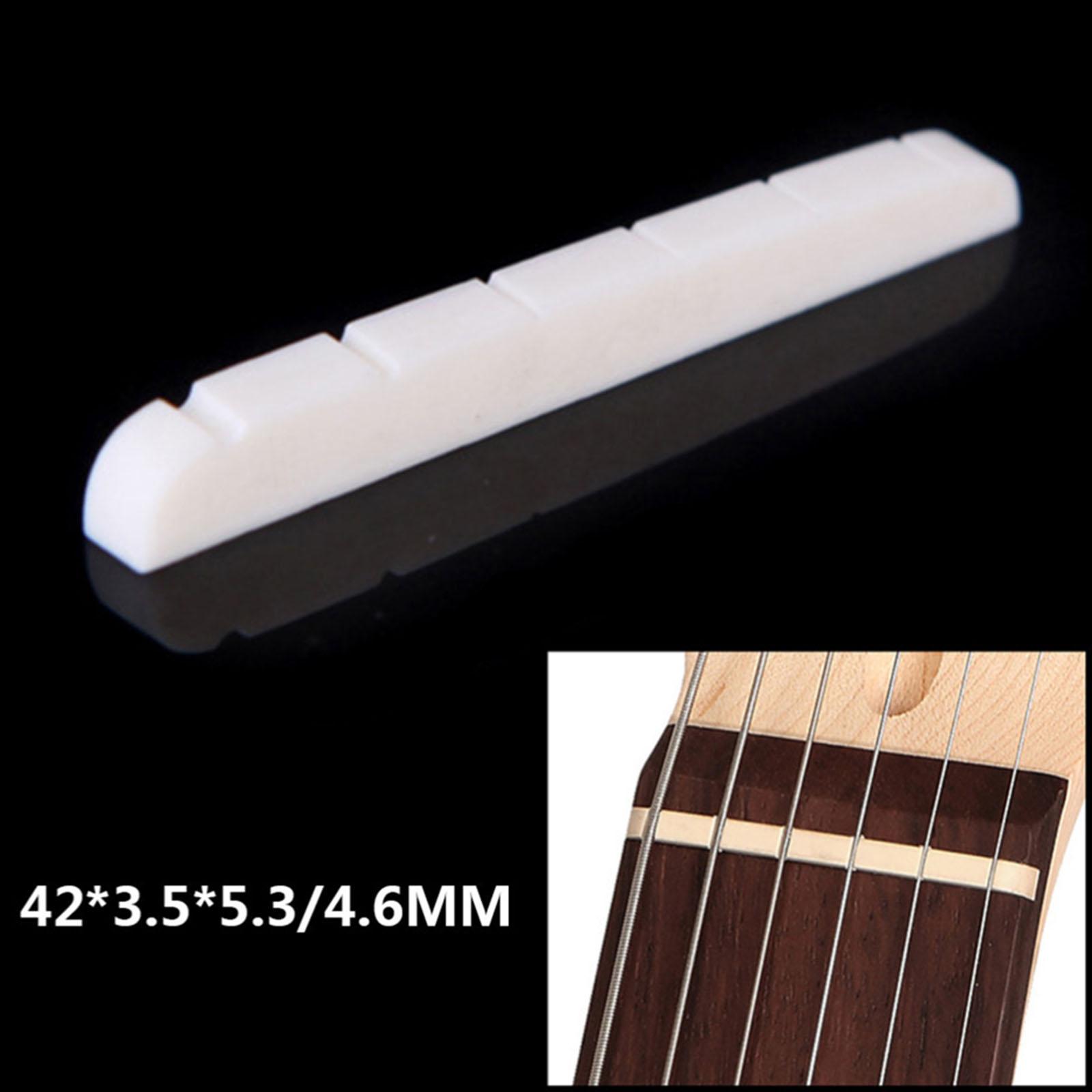 6xBone Slotted Electric Guitar Nut for Electric Guitar Replacement Accessory