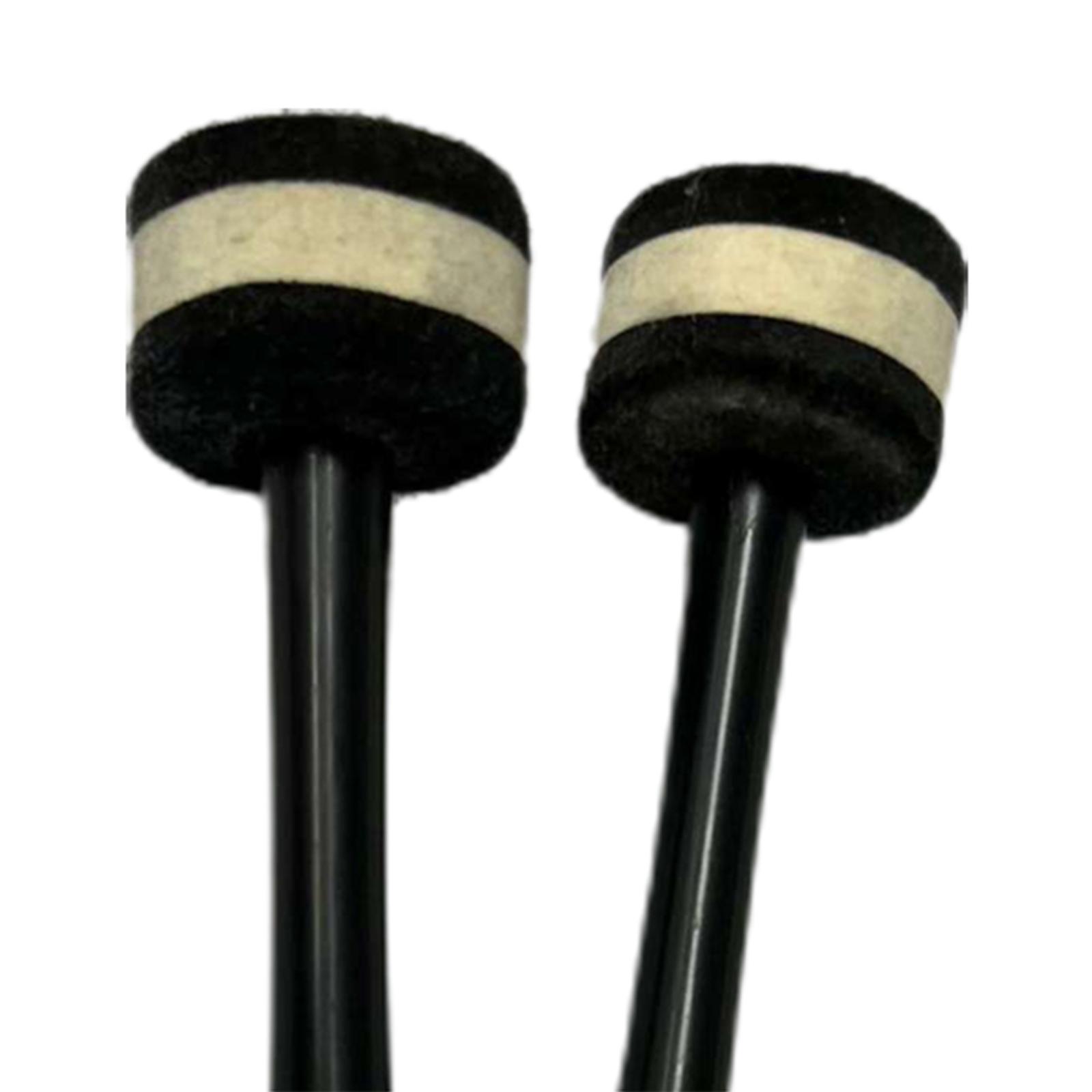 2Pcs Felt Mallet Percussion Instrument Kit for Gong Woodblock Drum Bells