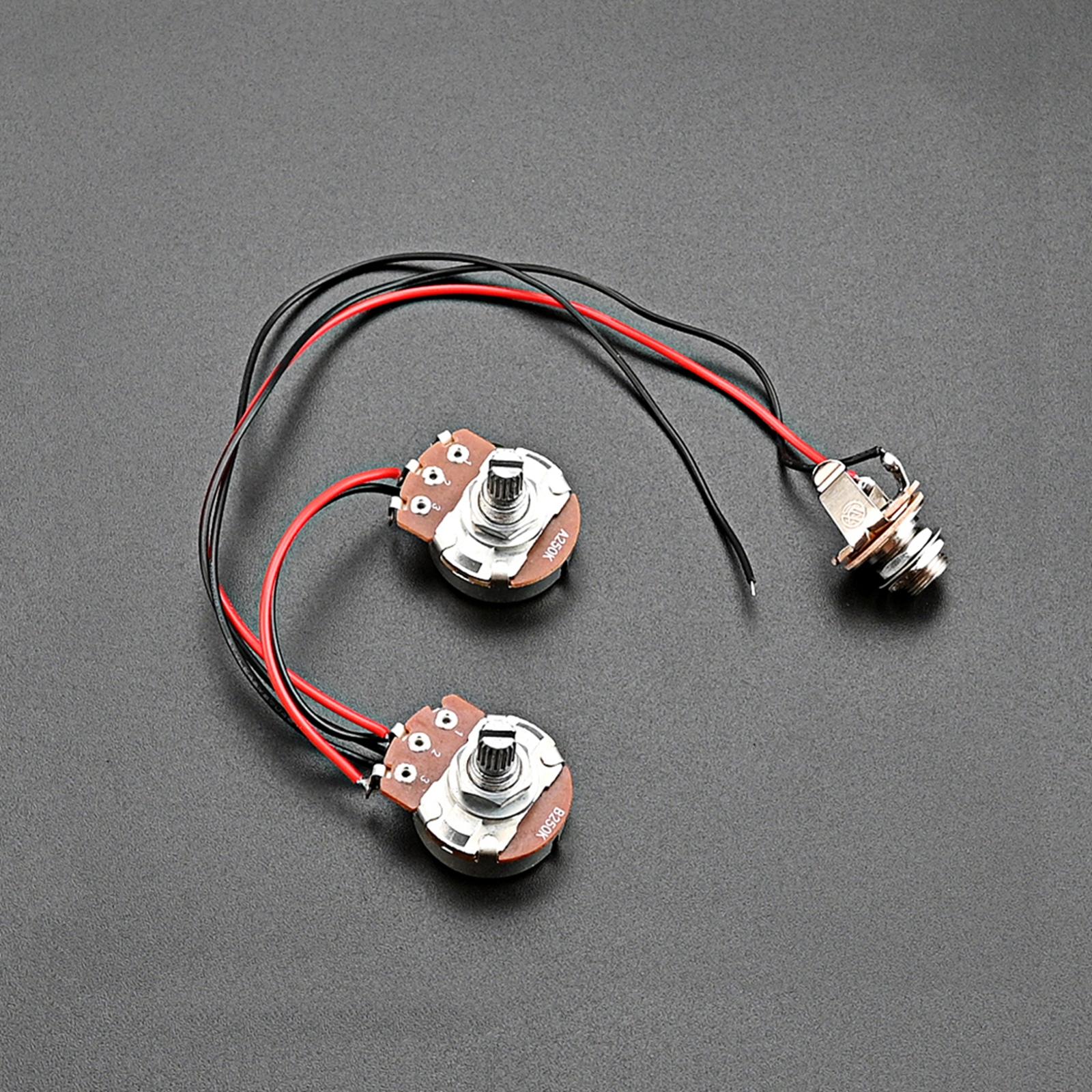 Guitar Potentiometer Durable Complete Circuit Wiring for Bass Replacement