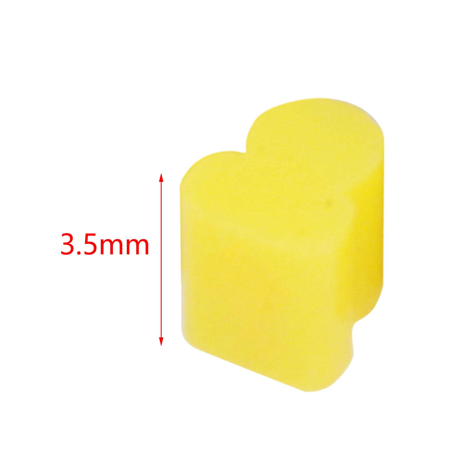 10x Alto Horns Silicone Pads Buffering Stop for Brass Euphonium Tuba Trumpet 3.5mm Yellow