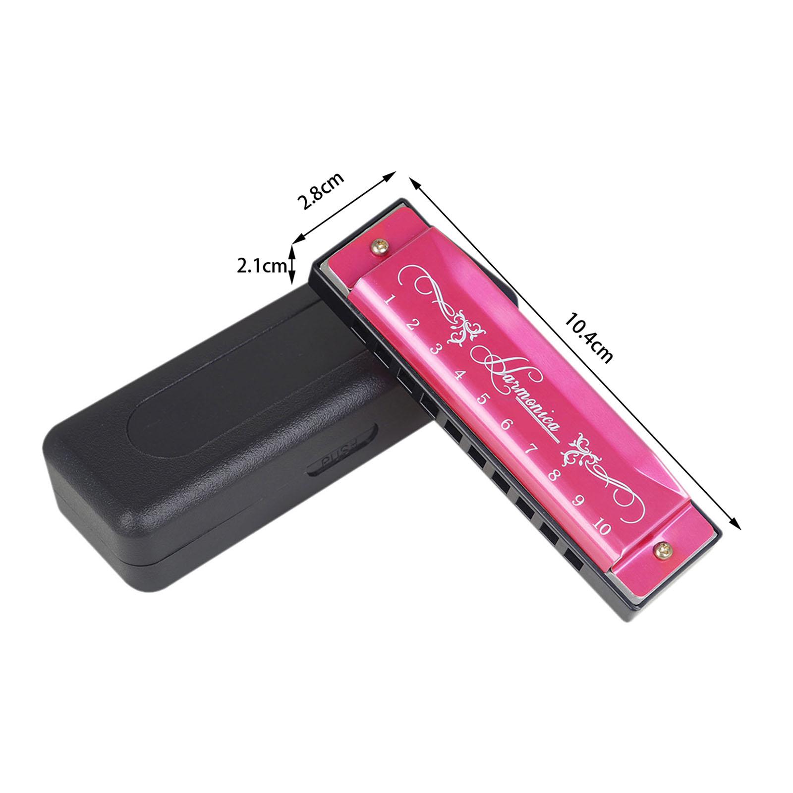 2xHarmonica Deluxe Harmonica Diatonic Harmonica Gifts Professional Mouth Organ Rose Gold