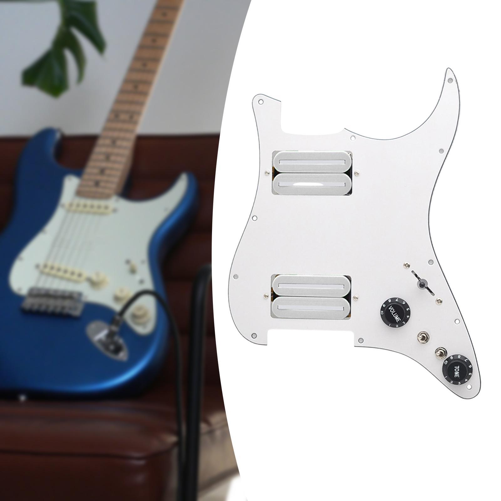 Electric Guitars Pickguard Pickup Scratchplate Assembly for Electric Guitars White