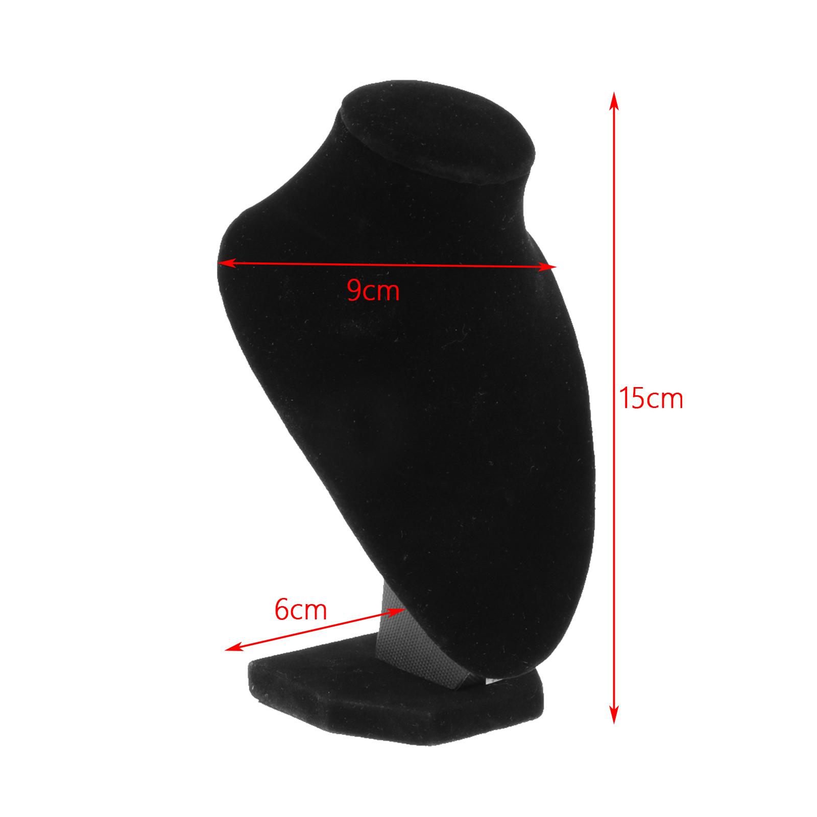 2pcs Velvet Necklace Pendant Display Bust Mannequin Stand Holder