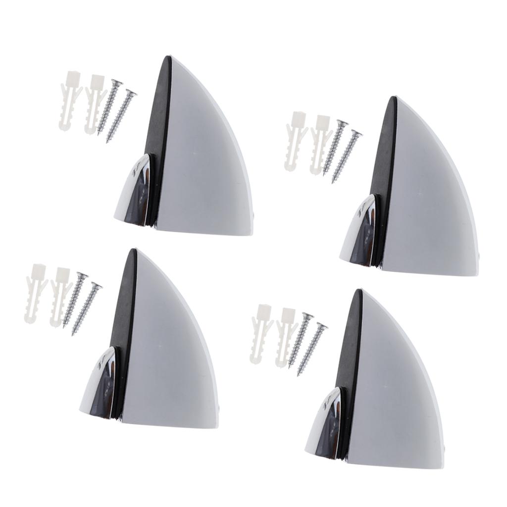 4x Adjustable Glass Clamp Clip Wood Glass Shelf Support Bracket  L