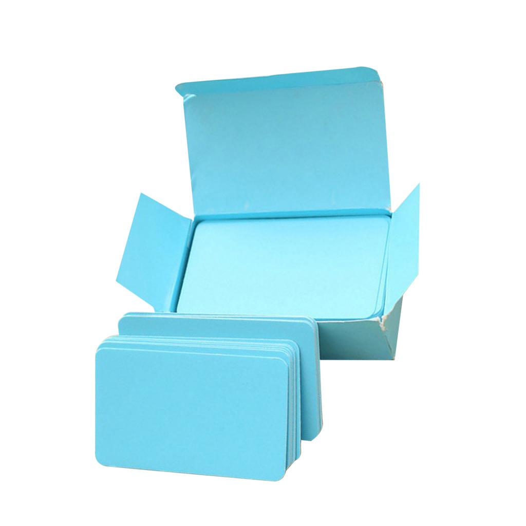 Paper Blank Index Flash Cards DIY Greeting Quick Message, 90 Sheets Blue