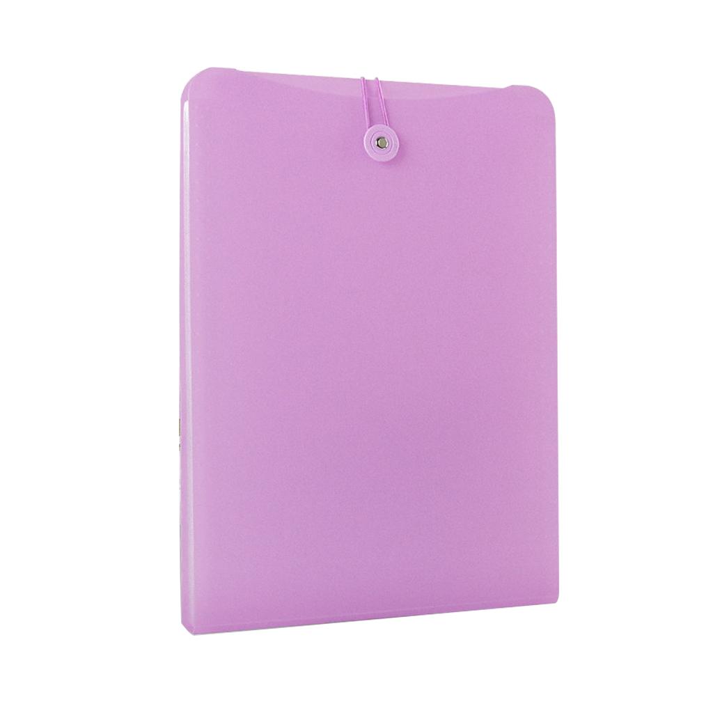  7 Layers File Organizer Expanding Folders A4 Document Holder Bag Purple