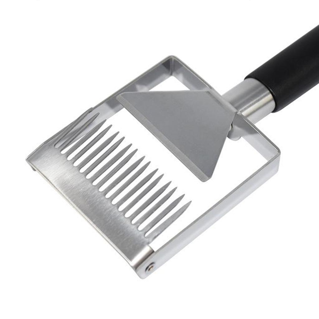 Stainless Steel Bee Hive Uncapping Honey Fork Scraper Shovel Tool Beekeeping