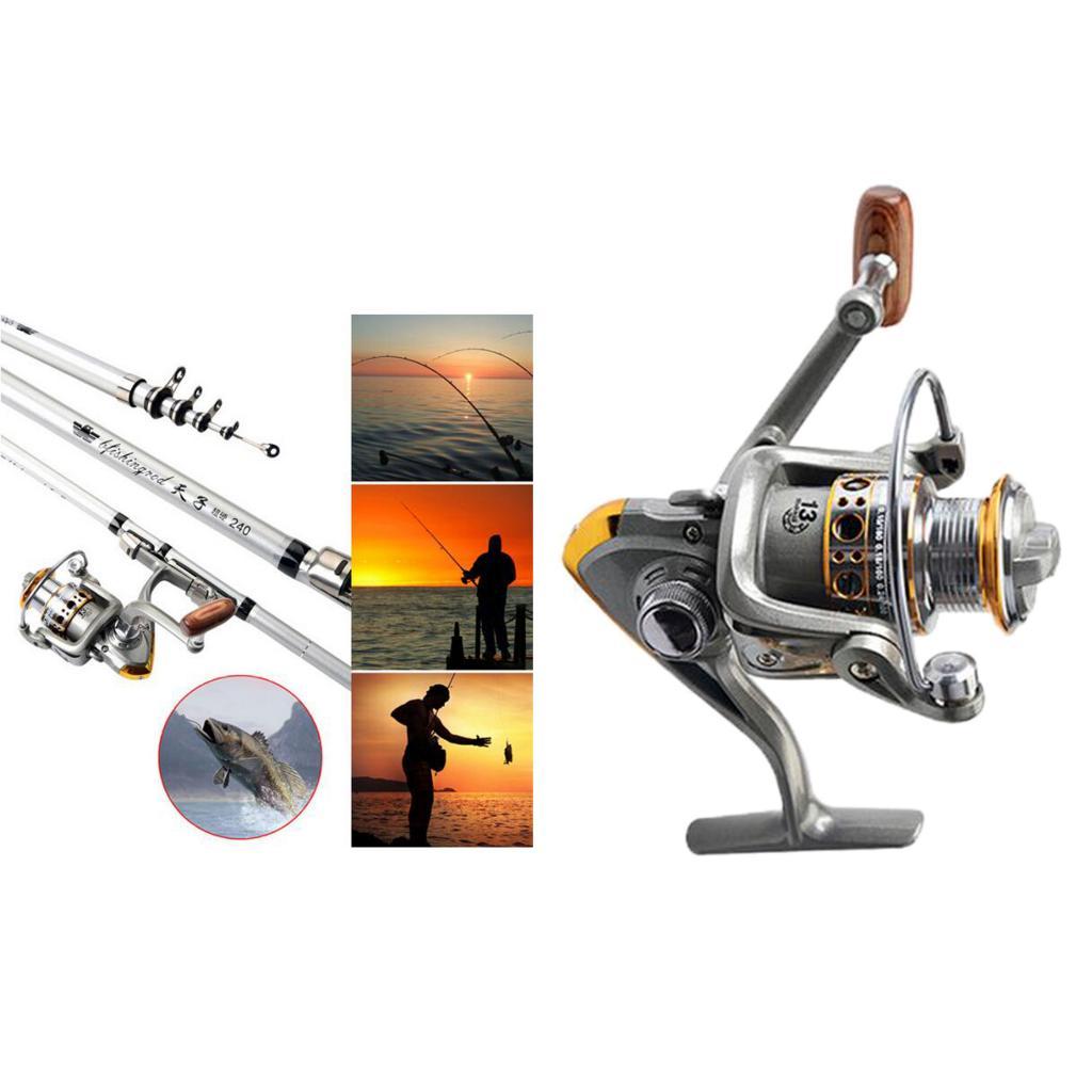 Travel Spinning Fishing Rods Telescopic Travel Fishing Pole 5.2:1  Reel