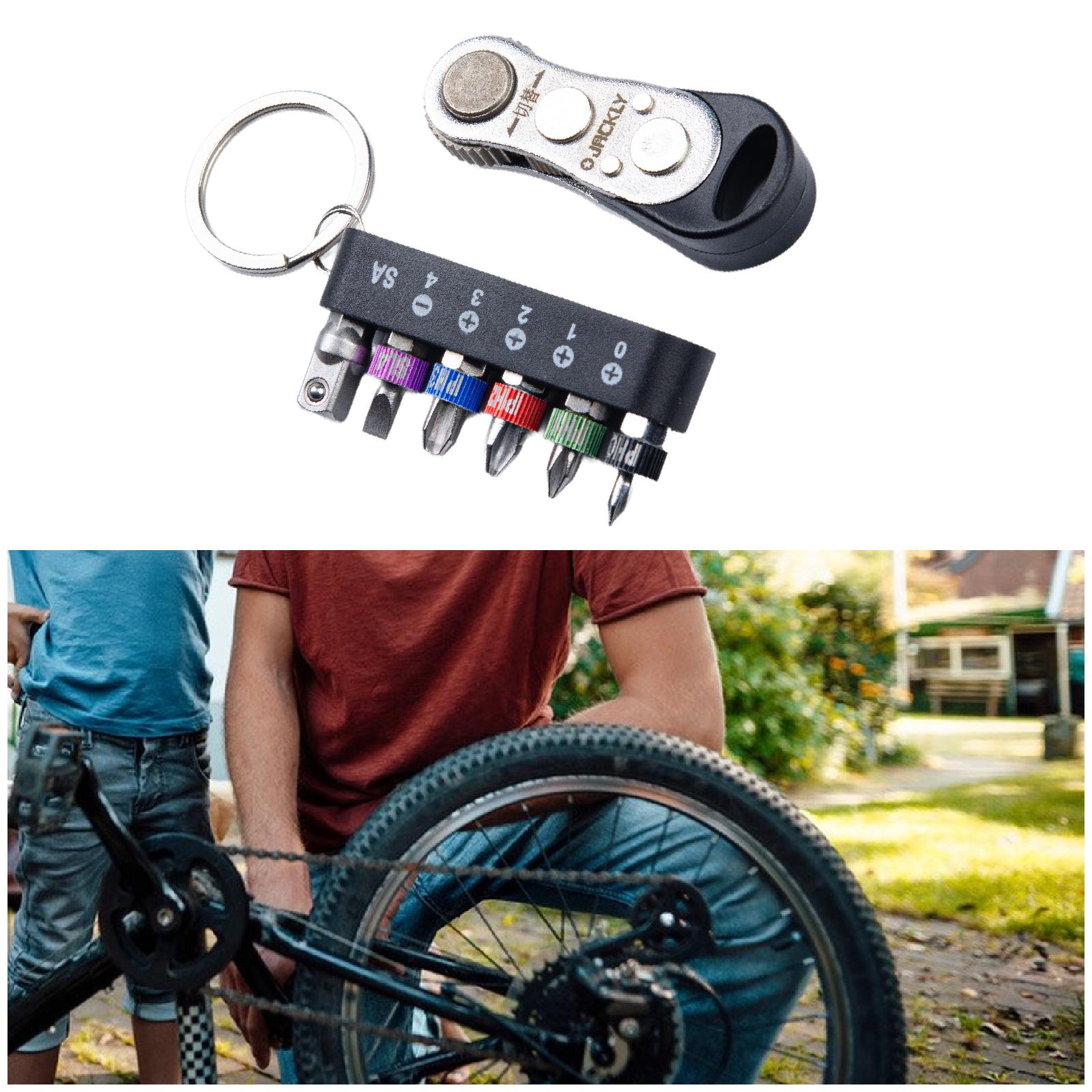 7 Pieces Mini Ratchet Wrench Set Ratchet Screwdriver for Appliance Repairing