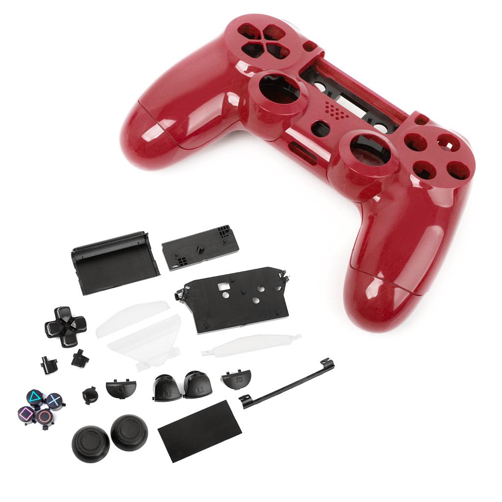 Full Housing Shell Case Button Replacement Part for Sony PS4 Red