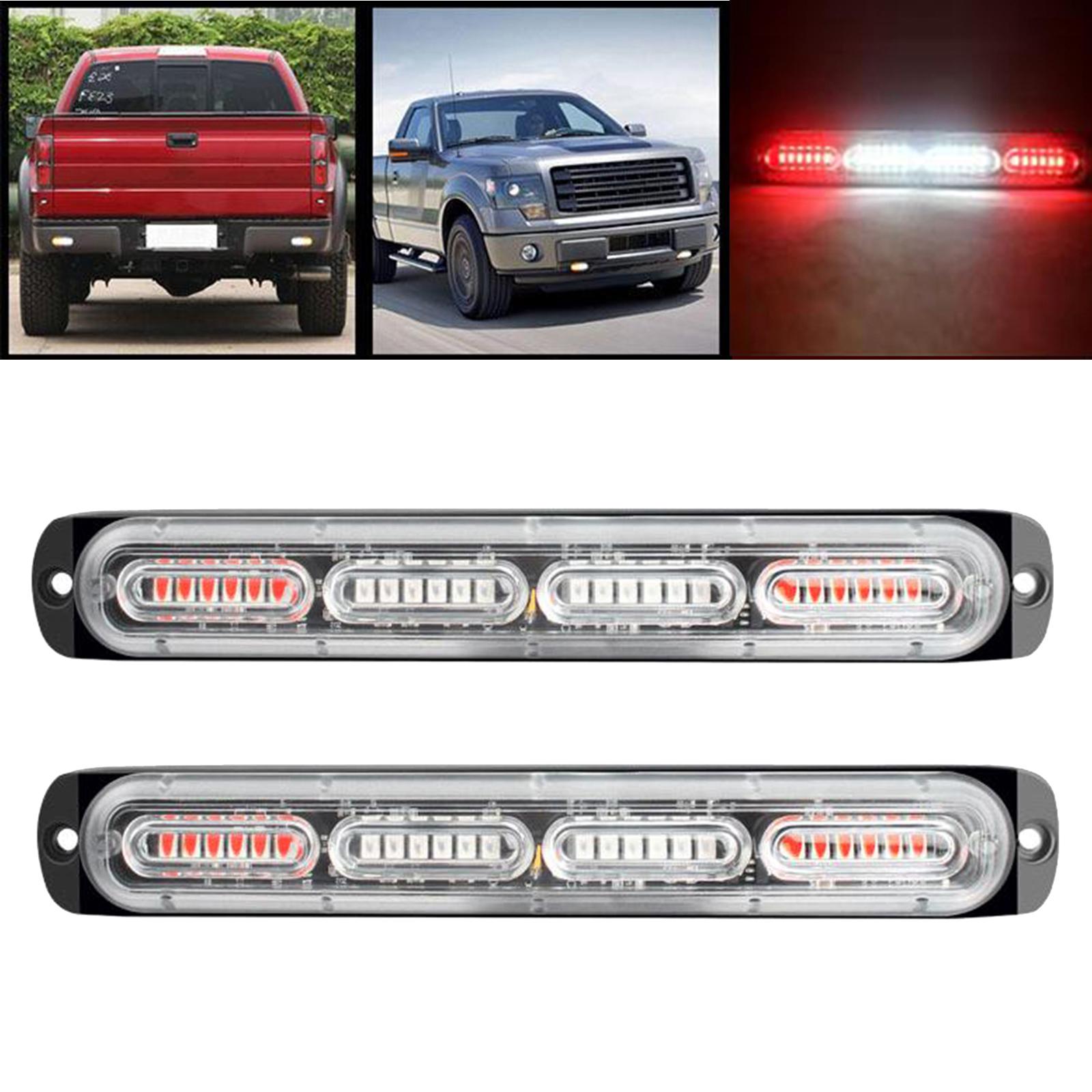 24LED Car Truck Emergency Warning Hazard Flash Strobe Light Bar Red_Whte