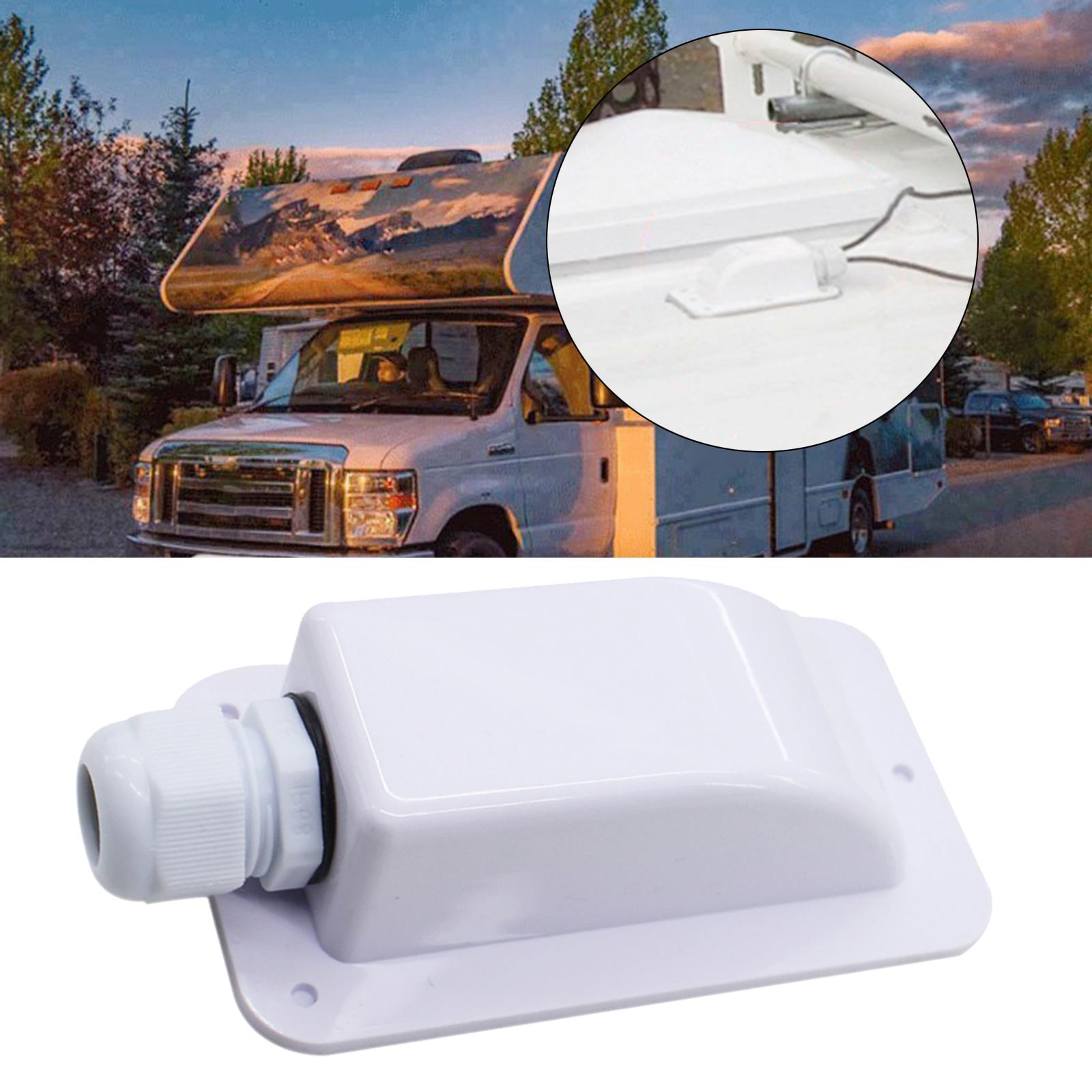 Double/Single Cable Entry Gland Cable Gland Box for RV Campervans Boat White Single Hole