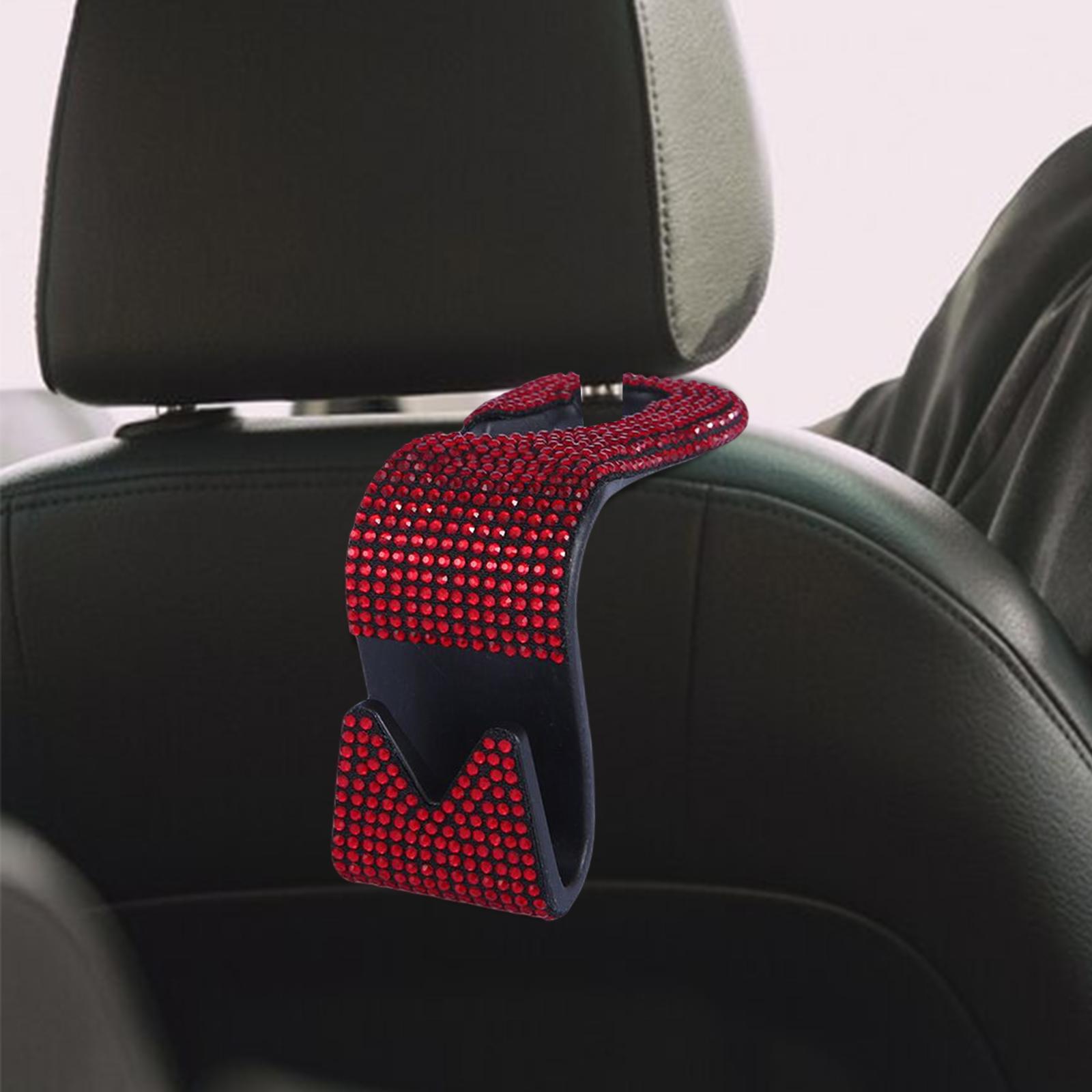 Universal Car Headrest Hook Portable for Umbrellas Hanging Bag Handbag Red