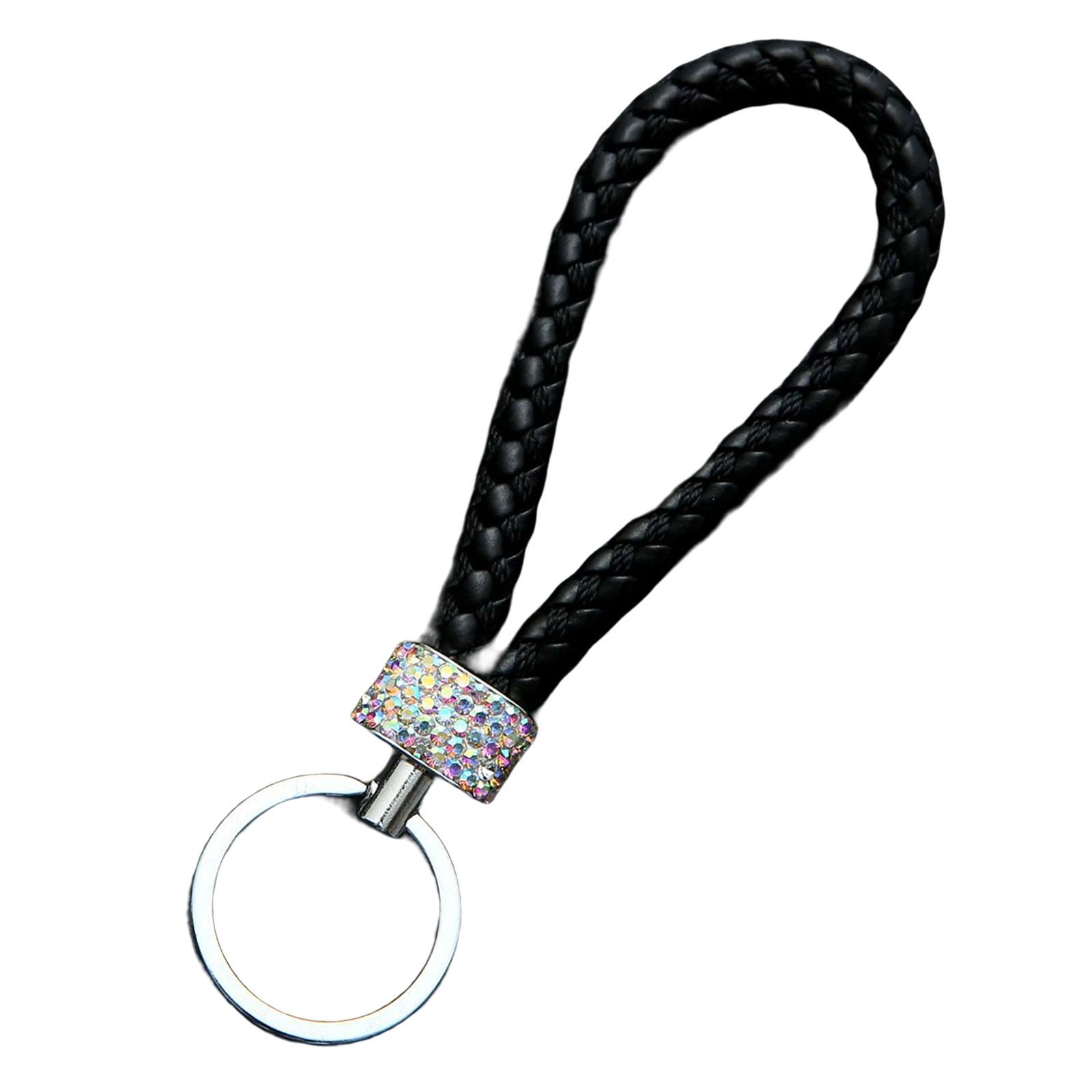 Automotive Universal Car Keychain with Sparkly Rhinestone Convenient Sturdy Style D