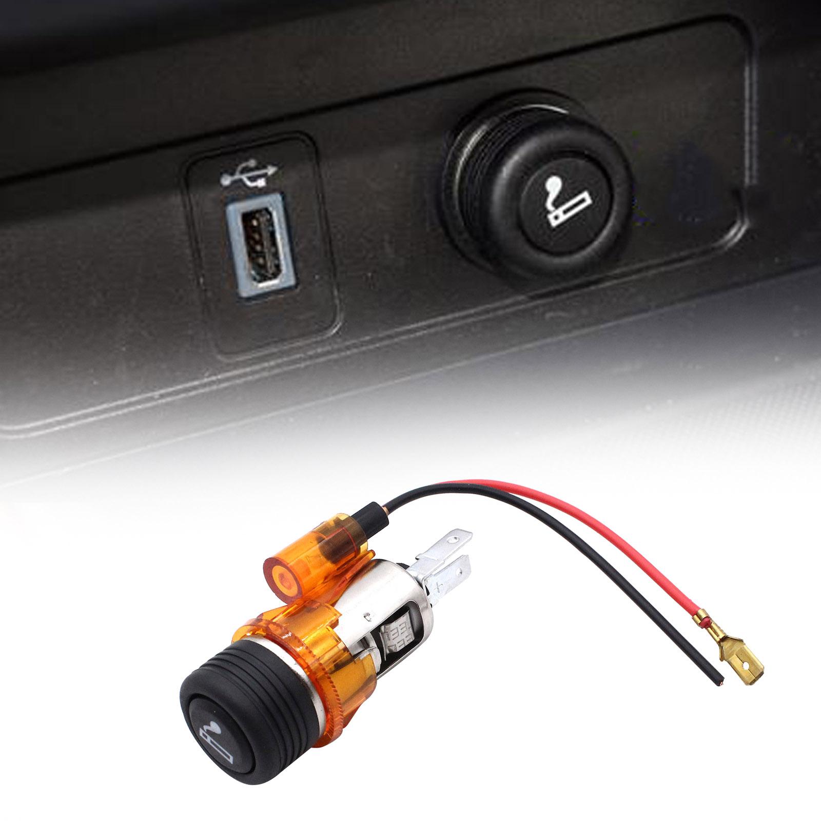 Orange Cigarette Lighter Socket Durable Spare Parts Replaces for Ford