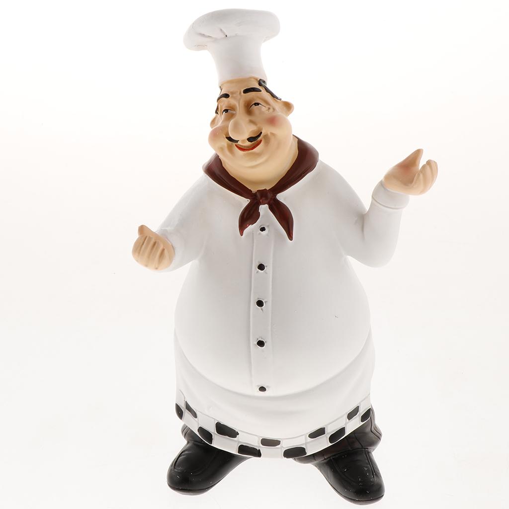 Italian Chef Figurines Kitchen Decoration Resin Cook Shape Ornament  Style-2