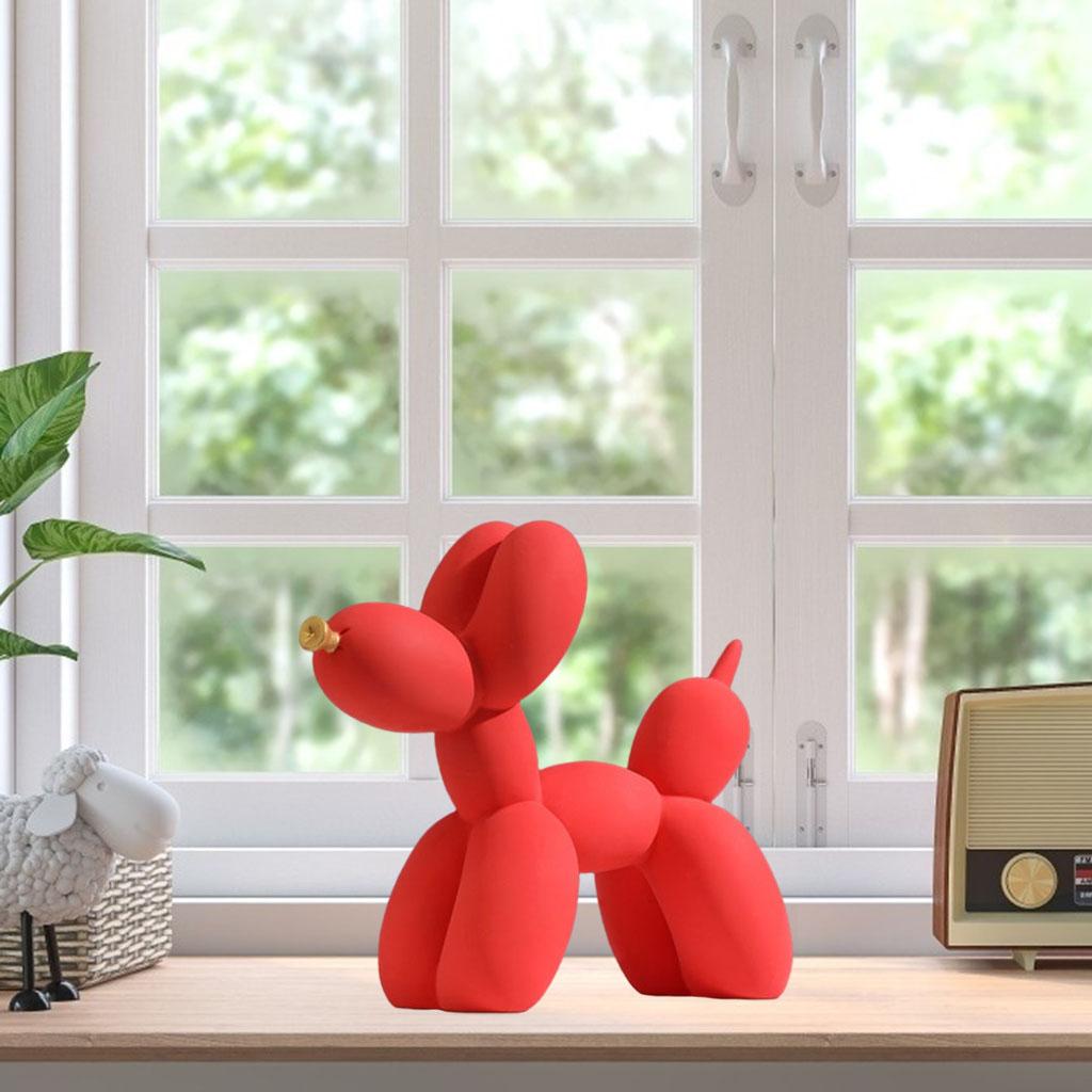 Creative Balloon Dog Statue Figurine Sculpture Art Home Decor Red